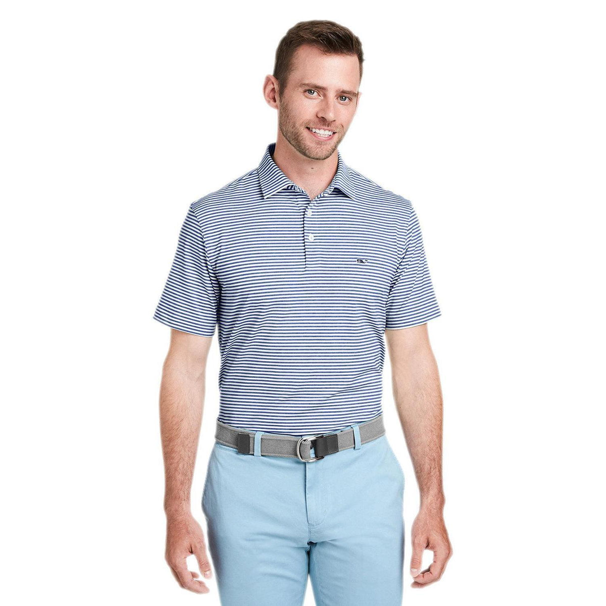 no-logo Vineyard Vines Heathered Winstead Sankaty Polo-Polos-Vineyard Vines-Kingfisher-S-Thread Logic