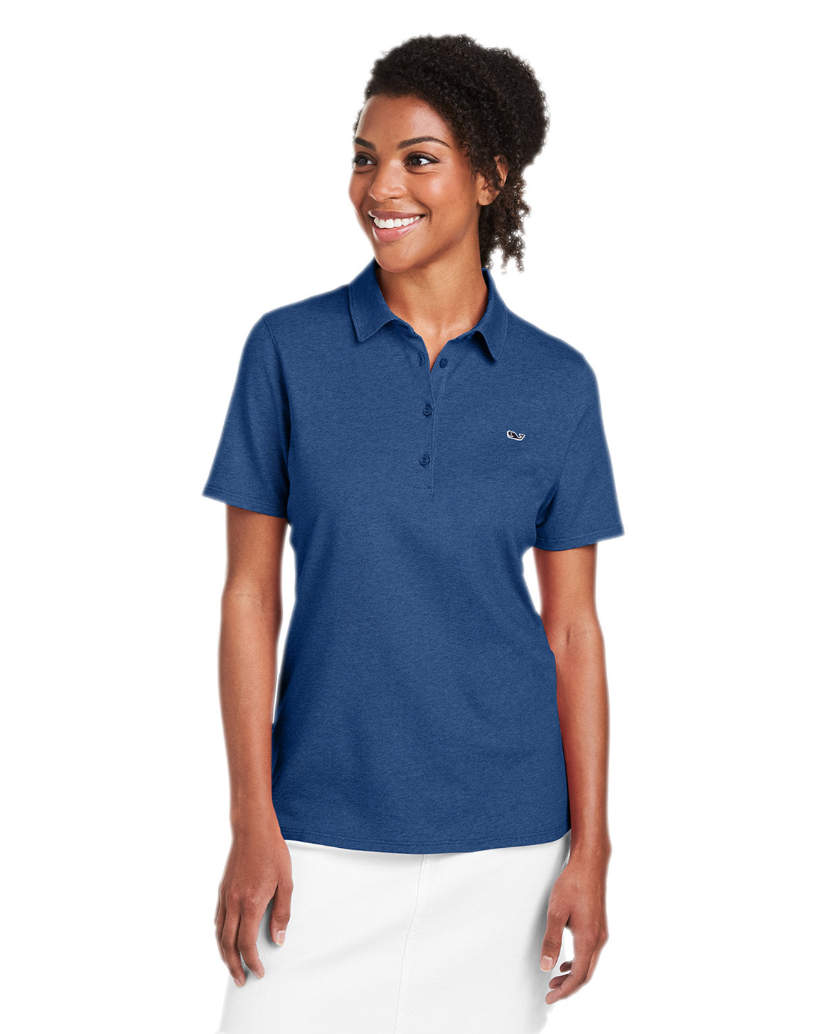 Vineyard Vines Ladies Edgartown Pique Polo-Polos-Vineyard Vines-Deep Bay-XS-Thread Logic