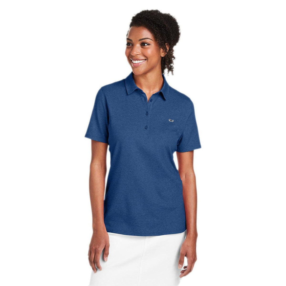 no-logo Vineyard Vines Ladies Edgartown Pique Polo-Polos-Vineyard Vines-Deep Bay-XS-Thread Logic