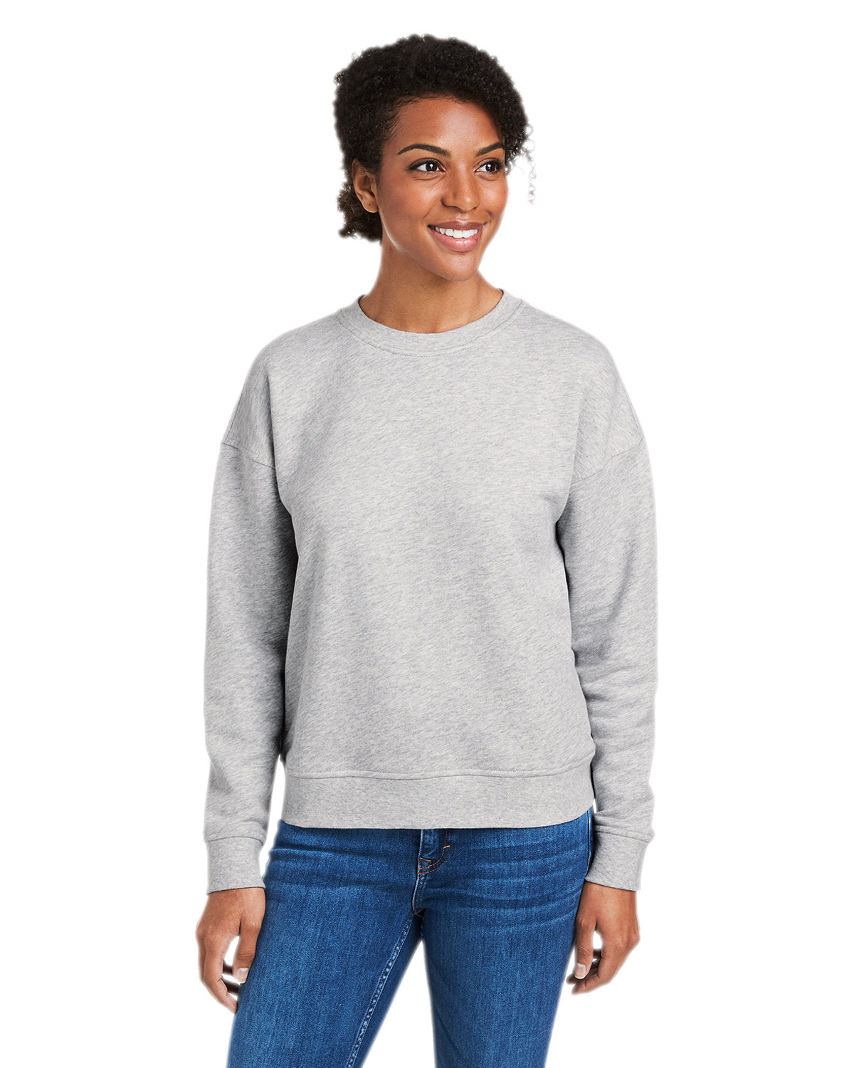 Vineyard Vines Ladies Garment-Dyed Crew-Sweatshirts | Fleece-Vineyard Vines-Grey Heather-XS-Thread Logic