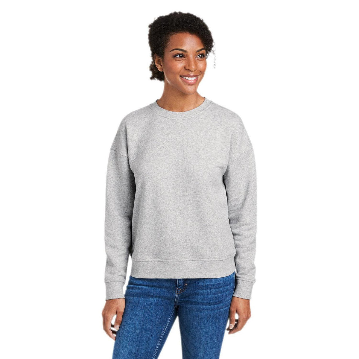 no-logo Vineyard Vines Ladies Garment-Dyed Crew-Sweatshirts | Fleece-Vineyard Vines-Grey Heather-XS-Thread Logic