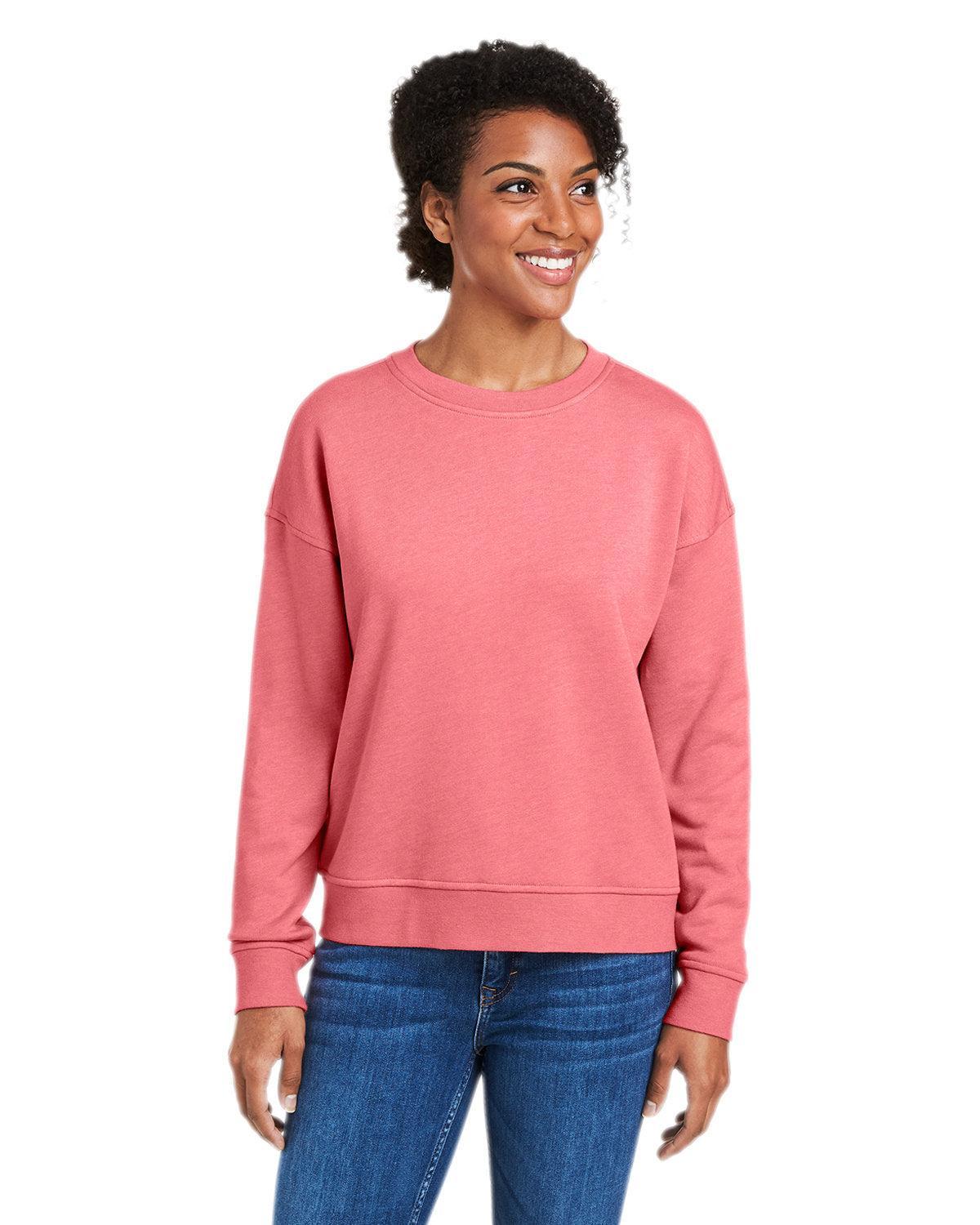 Vineyard Vines Ladies Garment-Dyed Crew-Sweatshirts | Fleece-Vineyard Vines-Jetty Red-XS-Thread Logic