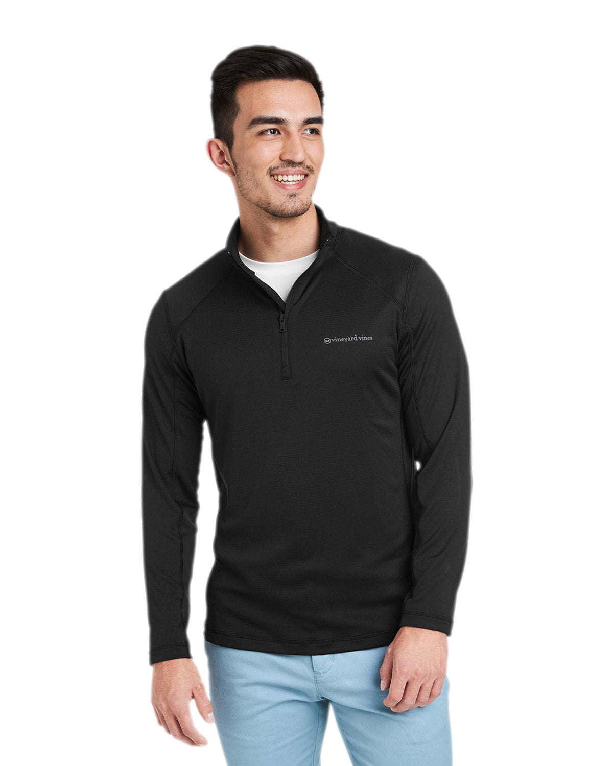 Vineyard Vines Sankaty Quarter-Zip Pullover-Knits and Layering-Vineyard Vines-Jet Black-S-Thread Logic