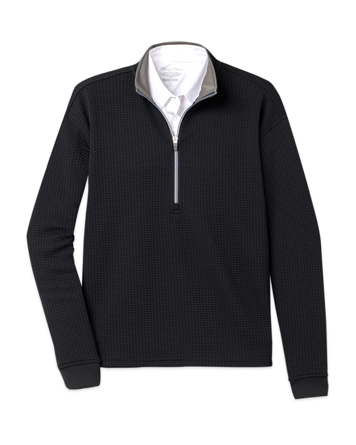 Straight Down Ladies Opal Quarter Zip-Quarter Zips-Straight Down-Black-S-*Specialty Item* (may take longer to process and ship separately)-Thread Logic