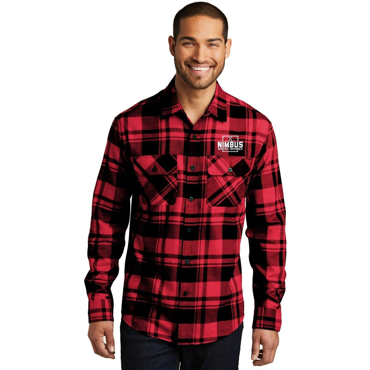 no-logo Port Authority Plaid Flannel Shirt-Dress Shirts-Port Authority-Thread Logic