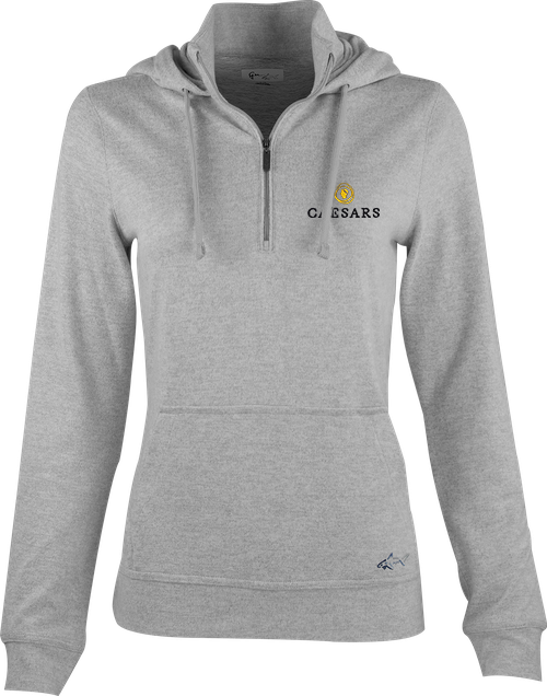 NKNIT logo embroidery ZIP hoodie CHARCOAL-GRAY
