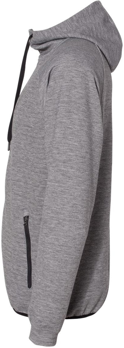 no-logo Weatherproof Heat Last Fleece Tech Full-Zip Hooded Sweatshirt-Men's Layering-Weatherproof-Thread Logic