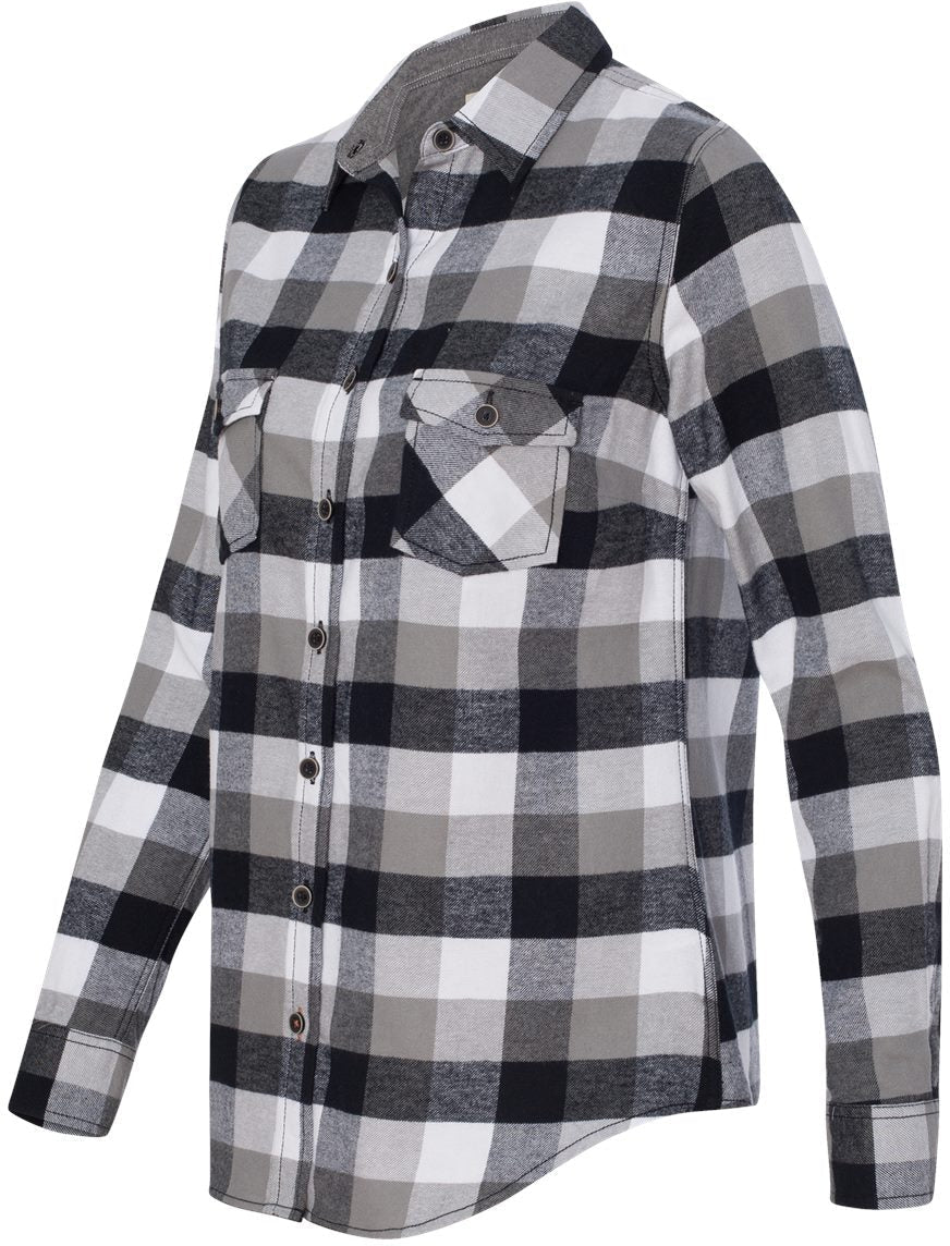 no-logo Weatherproof Ladies Vintage Brushed Flannel Long Sleeve Shirt-Ladies Dress Shirts-Weatherproof-Thread Logic