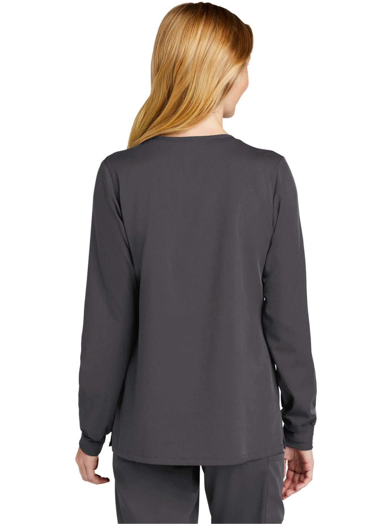 no-logo WonderWink Ladies Premiere Flex Full-Zip Scrub Jacket-Regular-Wonderwink-Thread Logic