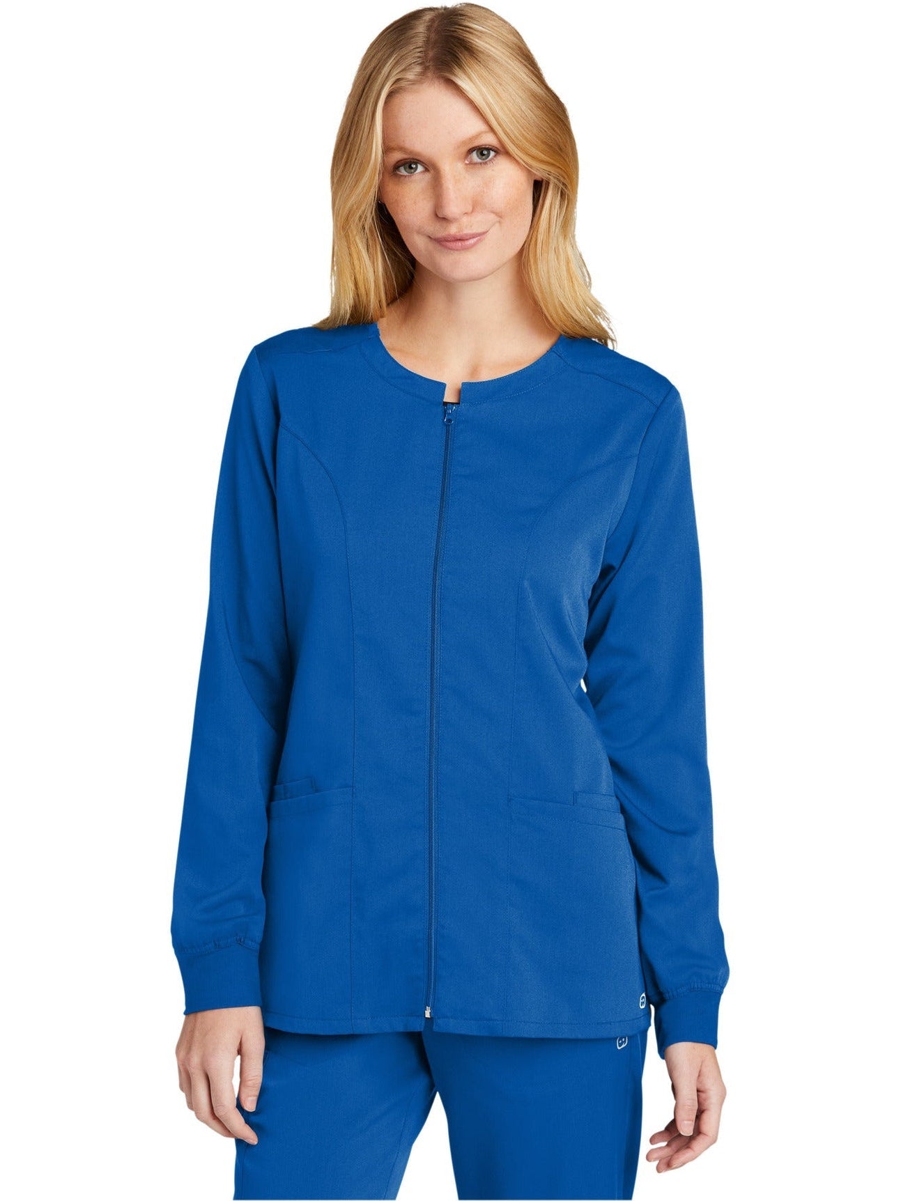 no-logo WonderWink Ladies Premiere Flex Full-Zip Scrub Jacket-Regular-Wonderwink-Thread Logic