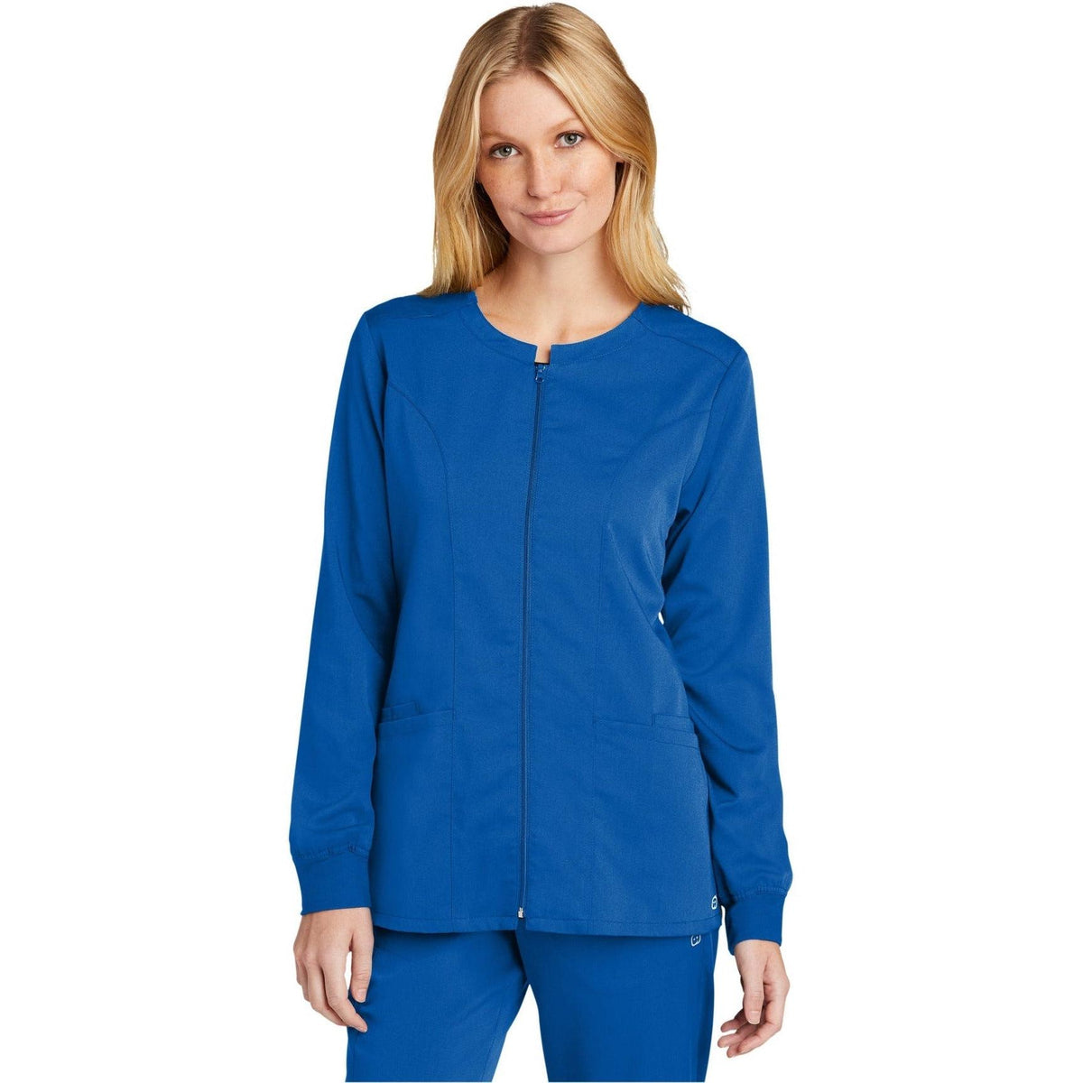 no-logo WonderWink Ladies Premiere Flex Full-Zip Scrub Jacket-Regular-Wonderwink-Thread Logic