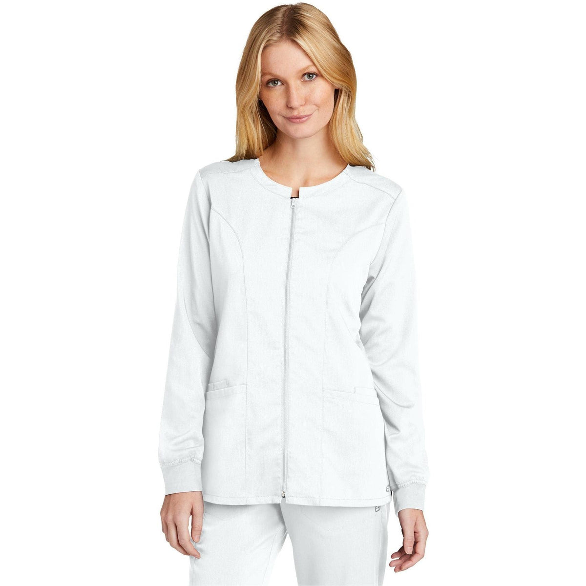 no-logo WonderWink Ladies Premiere Flex Full-Zip Scrub Jacket-Regular-Wonderwink-Thread Logic