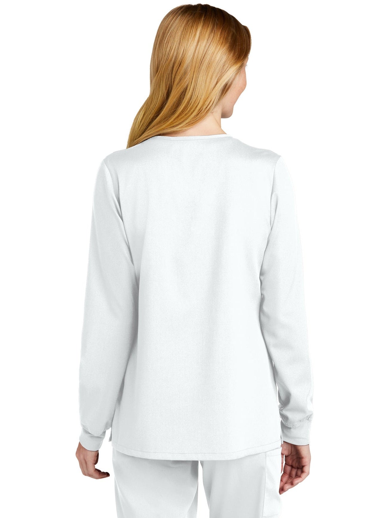 no-logo WonderWink Ladies Premiere Flex Full-Zip Scrub Jacket-Regular-Wonderwink-Thread Logic