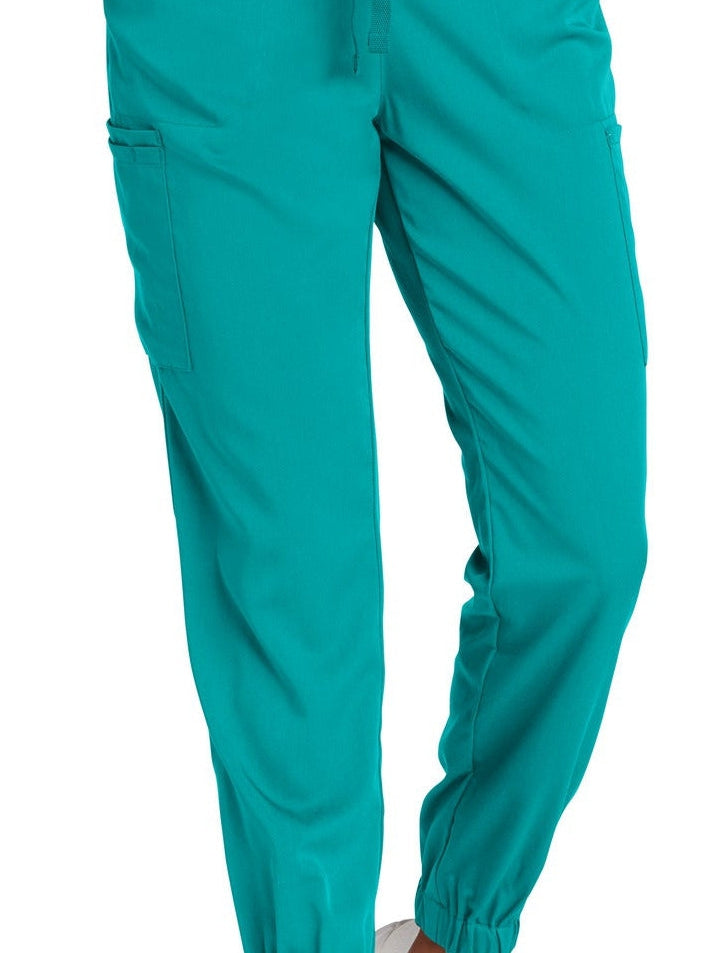 no-logo WonderWink Ladies Premiere Flex Jogger Pant - SOLD BLANK-Regular-Wonderwink-Teal Blue-2XL-Thread Logic