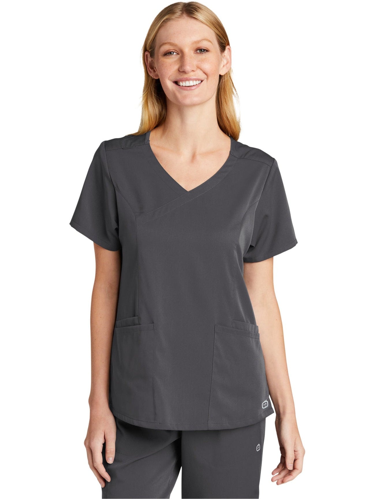 no-logo WonderWink Ladies Premiere Flex Mock Wrap Top-Regular-Wonderwink-Thread Logic