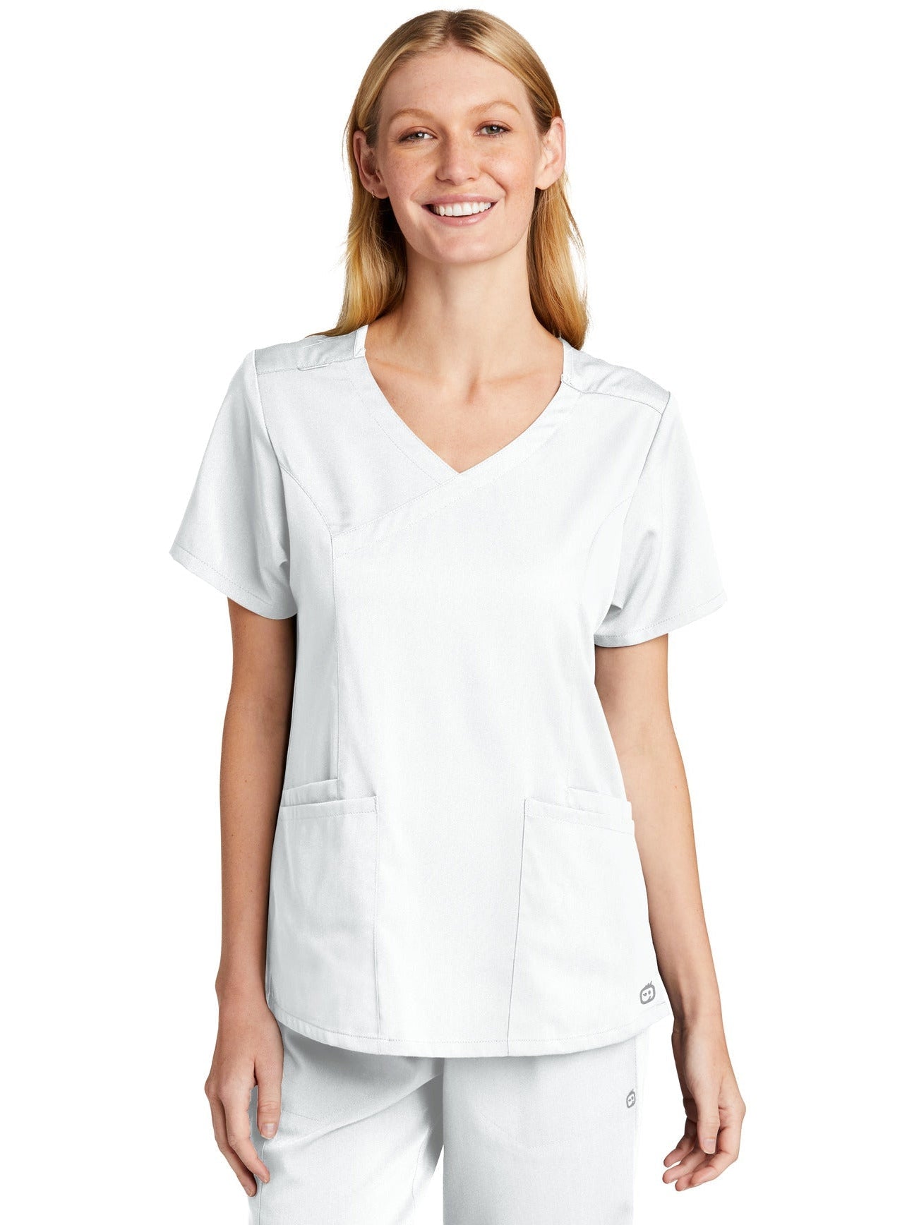 no-logo WonderWink Ladies Premiere Flex Mock Wrap Top-Regular-Wonderwink-Thread Logic