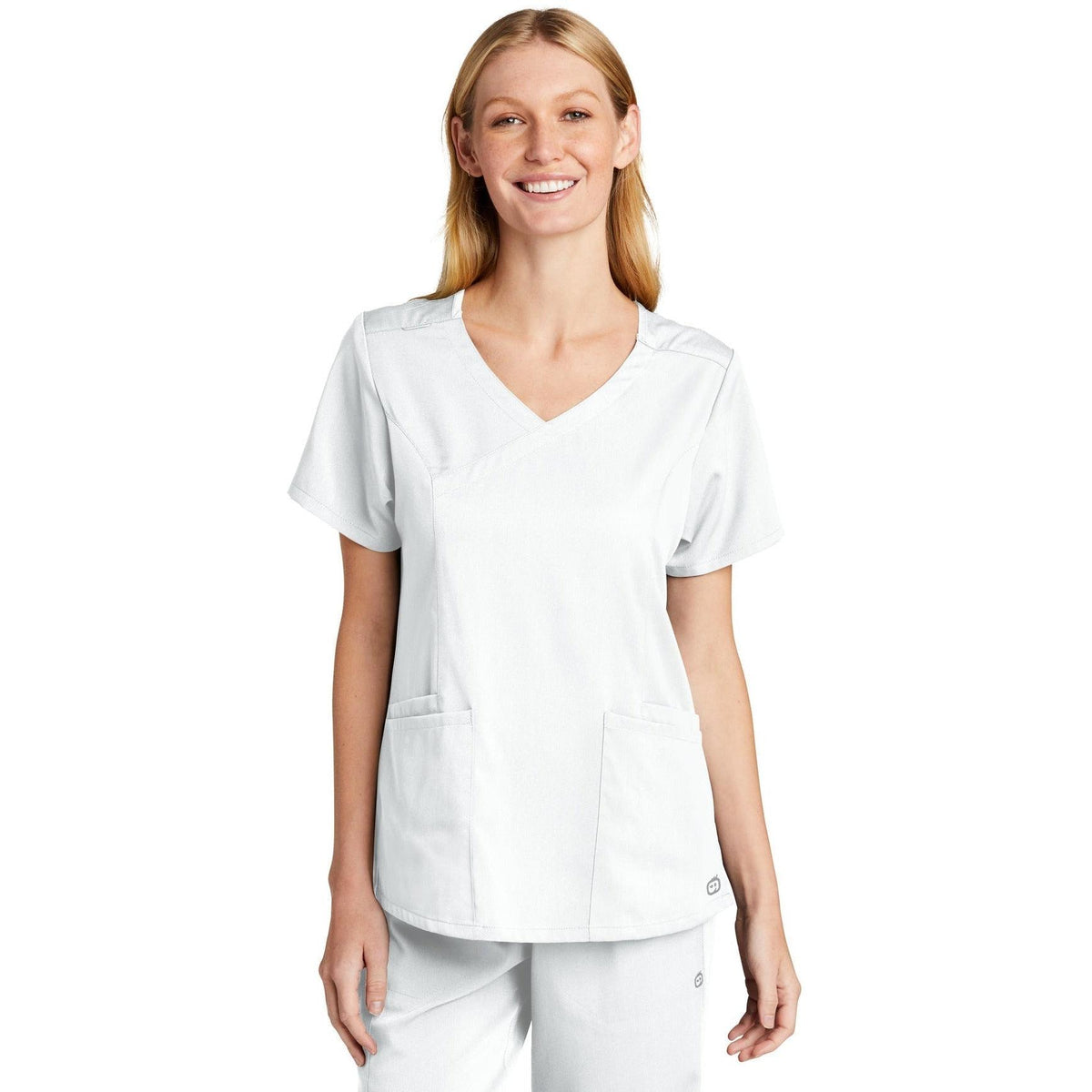 no-logo WonderWink Ladies Premiere Flex Mock Wrap Top-Regular-Wonderwink-Thread Logic