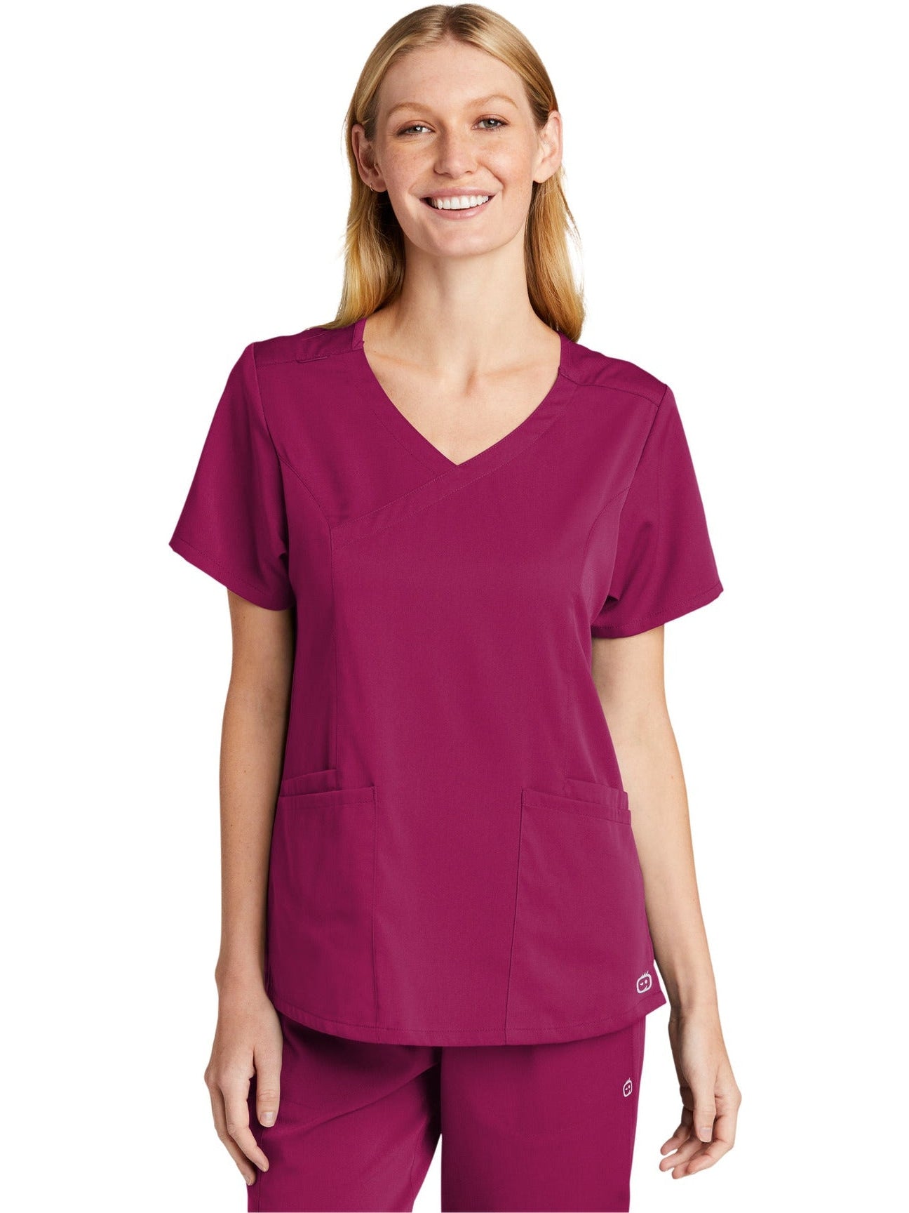 no-logo WonderWink Ladies Premiere Flex Mock Wrap Top-Regular-Wonderwink-Thread Logic