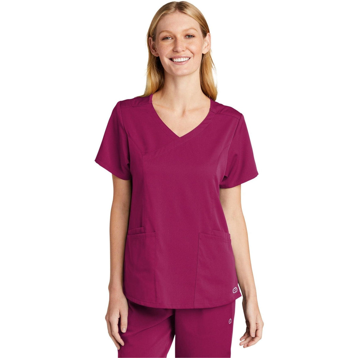 no-logo WonderWink Ladies Premiere Flex Mock Wrap Top-Regular-Wonderwink-Thread Logic