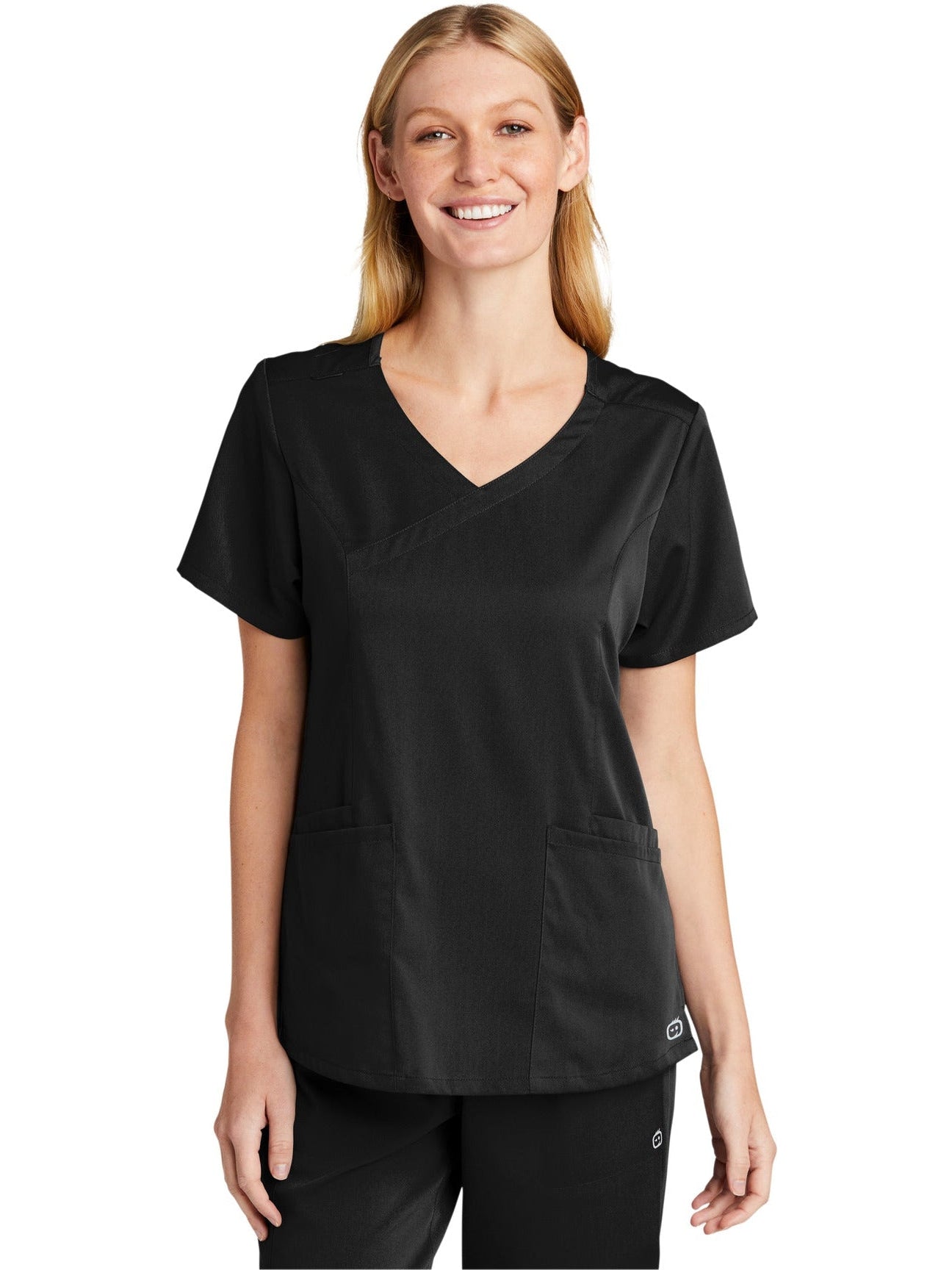 no-logo WonderWink Ladies Premiere Flex Mock Wrap Top-Regular-Wonderwink-Thread Logic