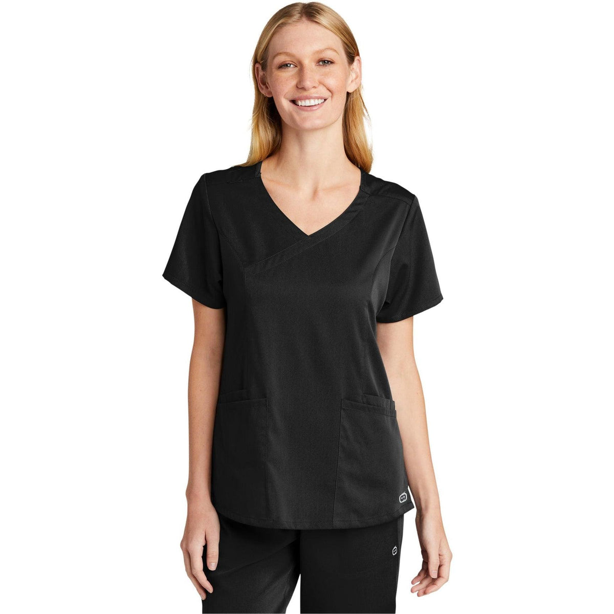 no-logo WonderWink Ladies Premiere Flex Mock Wrap Top-Regular-Wonderwink-Thread Logic