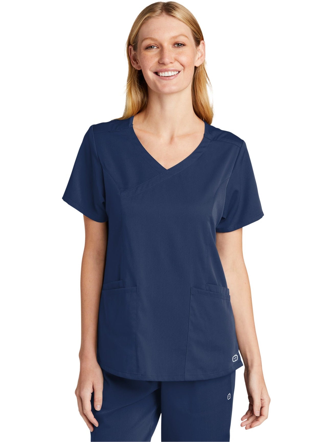 no-logo WonderWink Ladies Premiere Flex Mock Wrap Top-Regular-Wonderwink-Thread Logic