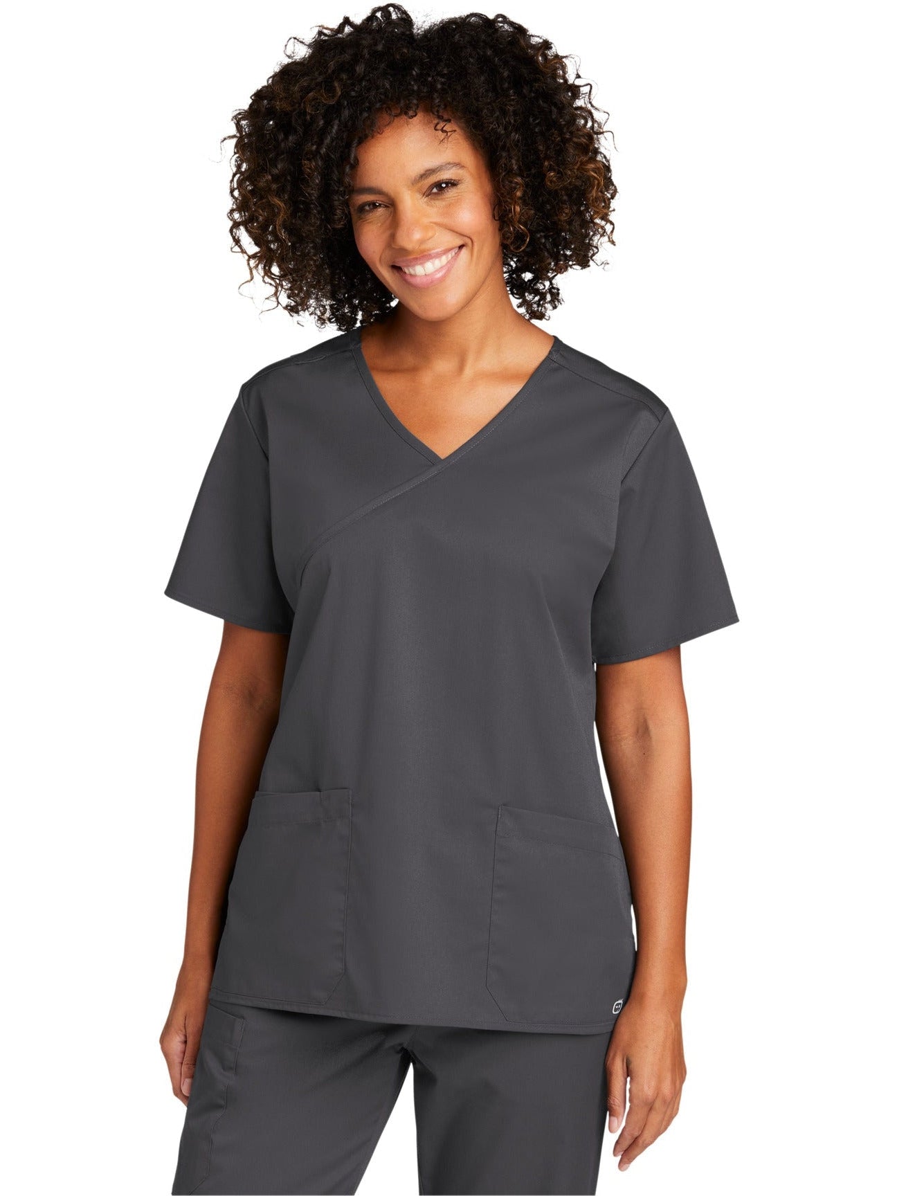 no-logo WonderWink Ladies WorkFlex Mock Wrap Top-Regular-Wonderwink-Thread Logic