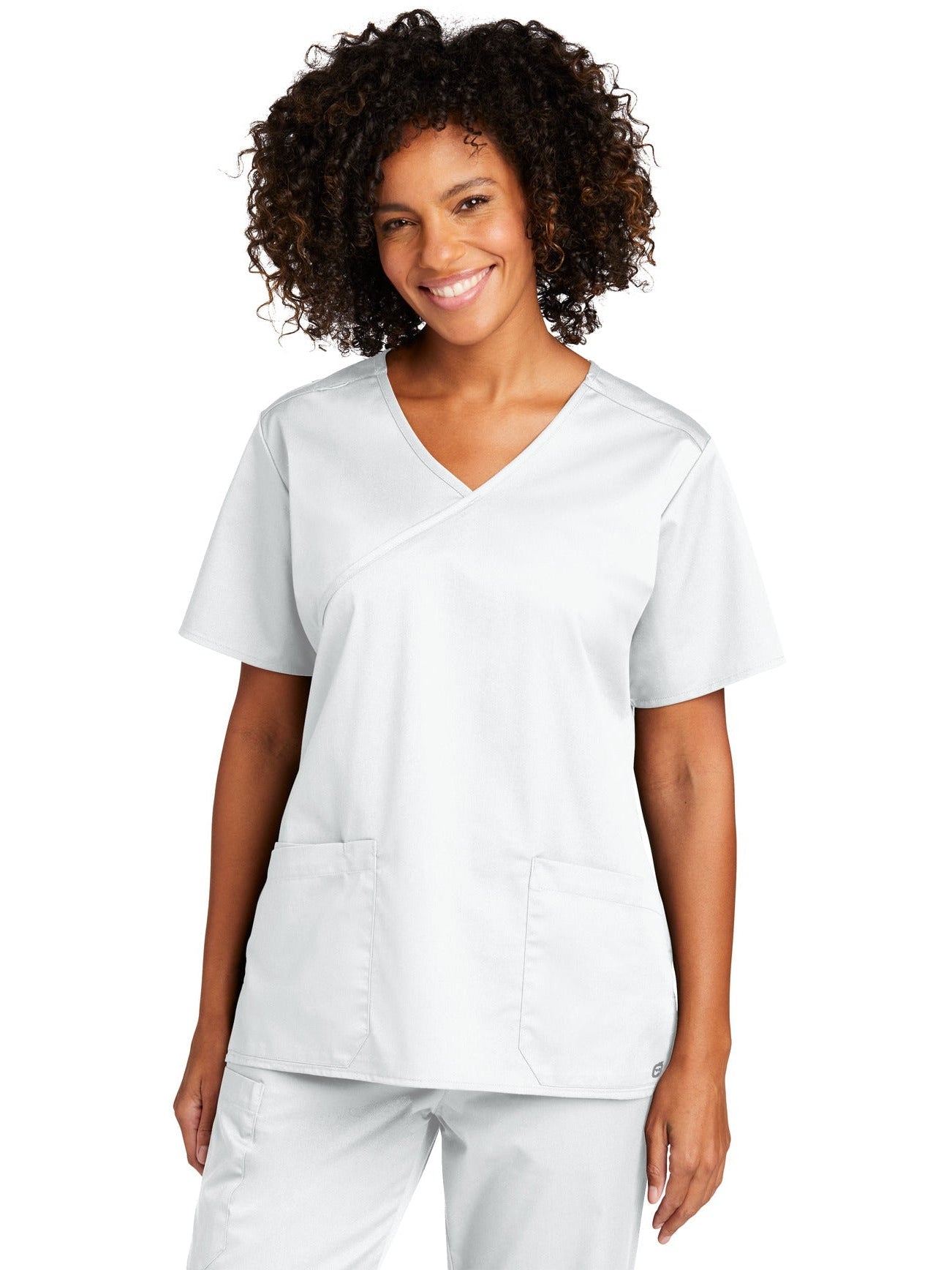 no-logo WonderWink Ladies WorkFlex Mock Wrap Top-Regular-Wonderwink-Thread Logic