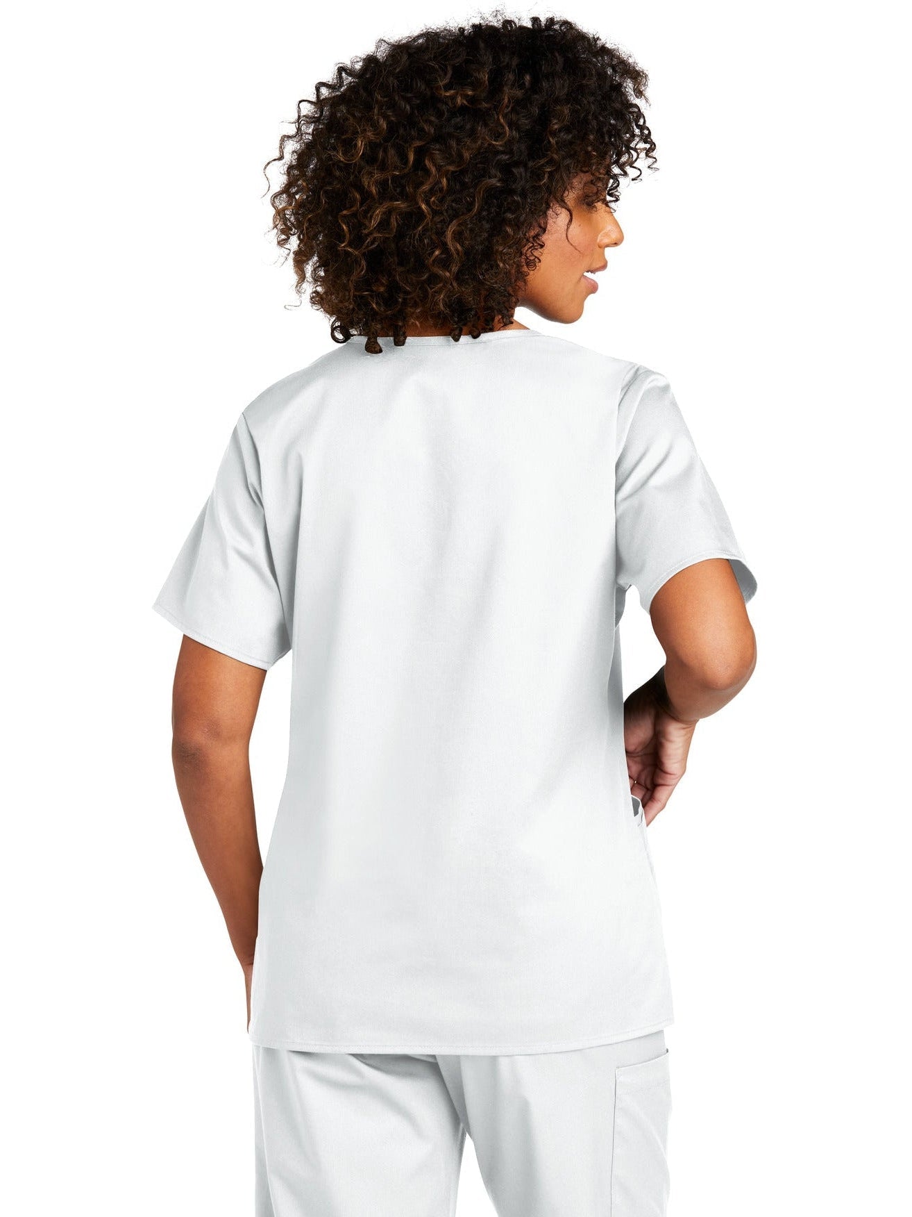 no-logo WonderWink Ladies WorkFlex Mock Wrap Top-Regular-Wonderwink-Thread Logic
