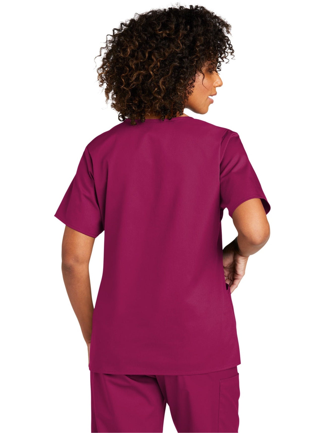 no-logo WonderWink Ladies WorkFlex Mock Wrap Top-Regular-Wonderwink-Thread Logic