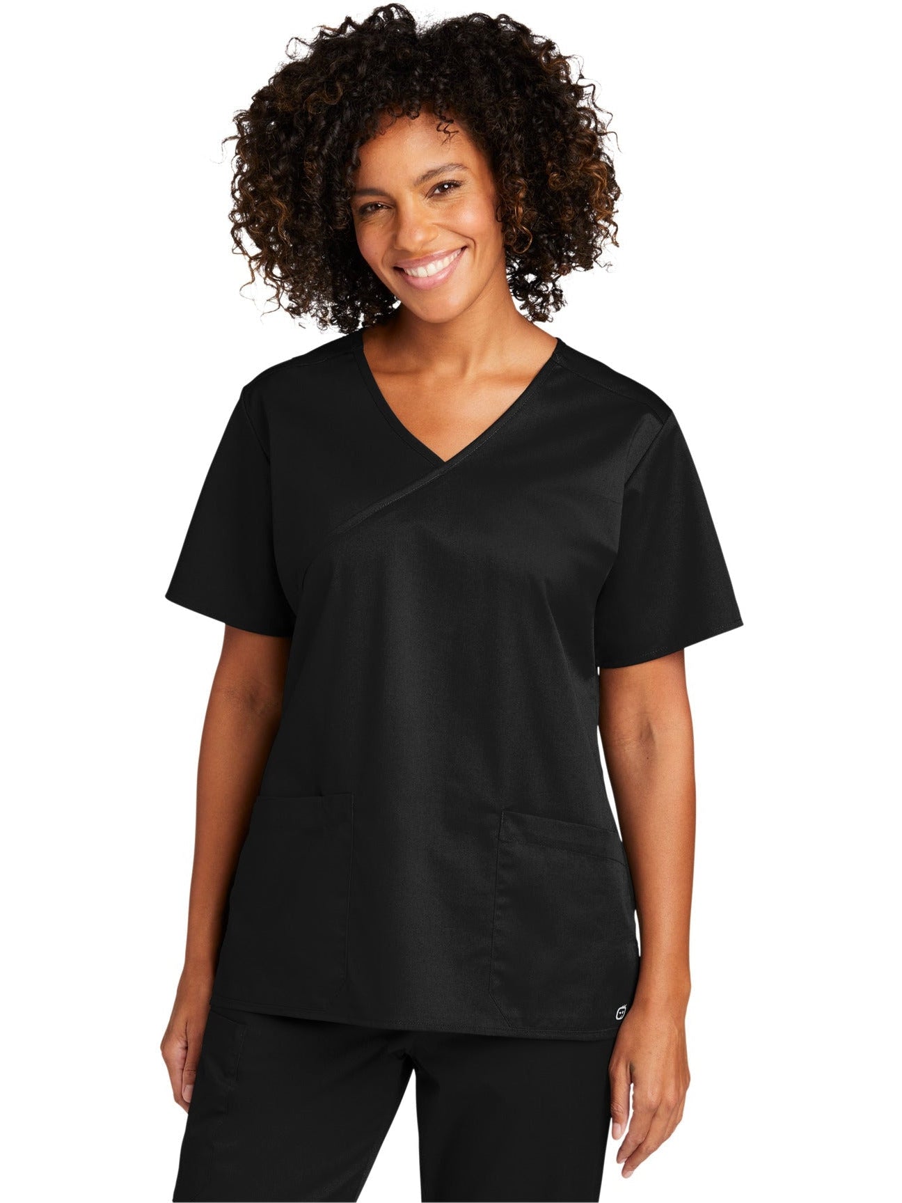 no-logo WonderWink Ladies WorkFlex Mock Wrap Top-Regular-Wonderwink-Thread Logic