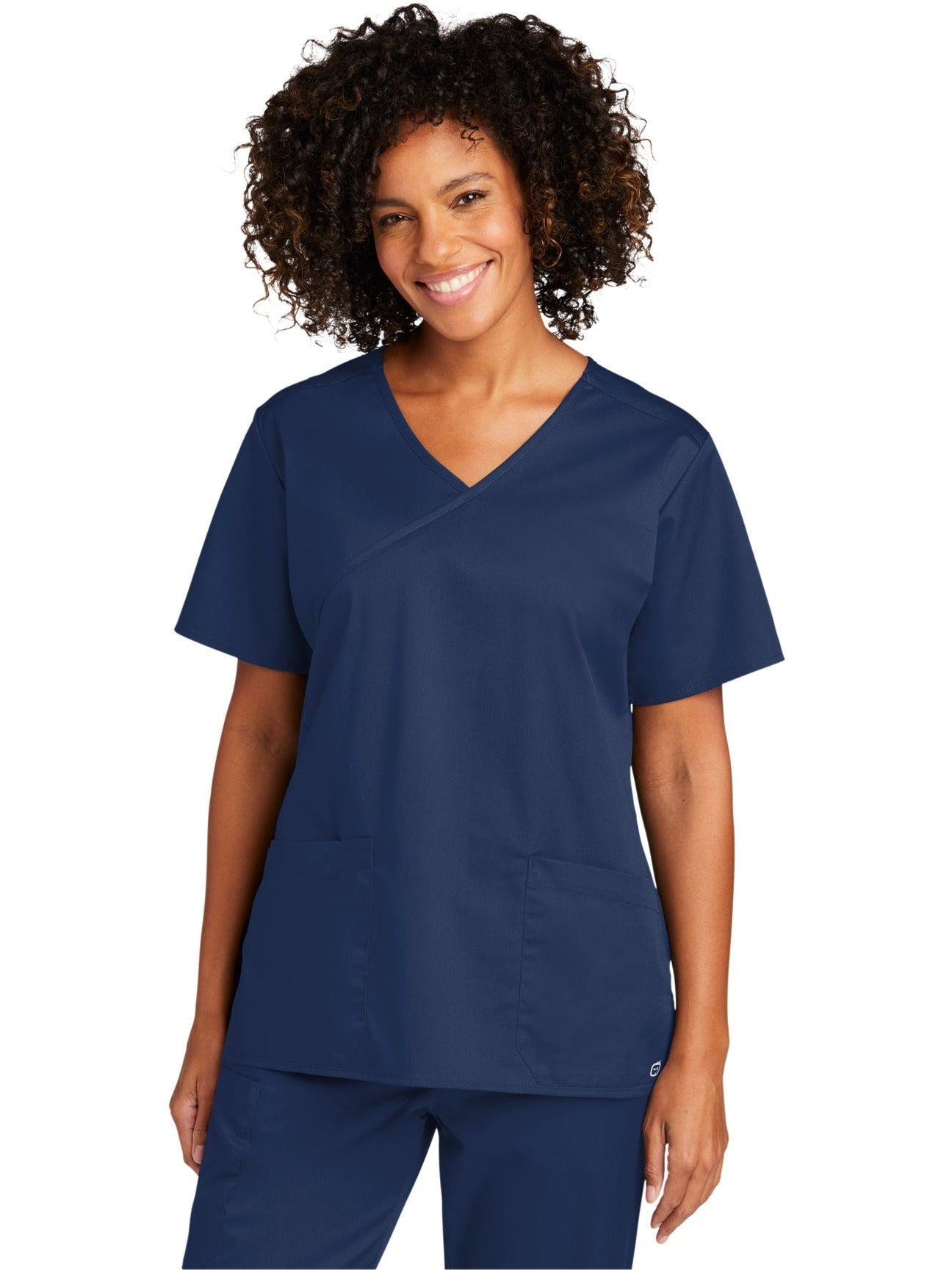 no-logo WonderWink Ladies WorkFlex Mock Wrap Top-Regular-Wonderwink-Thread Logic
