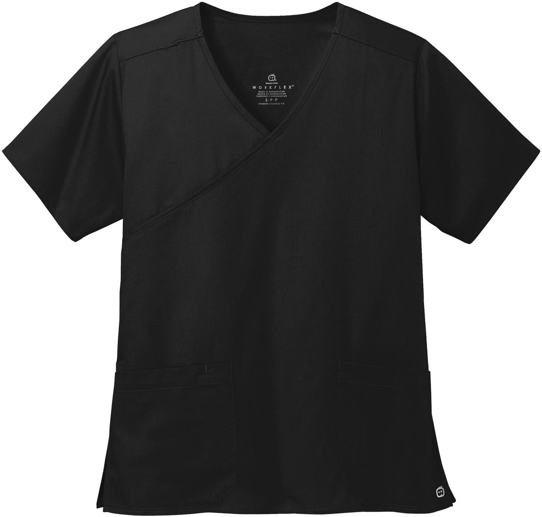 WonderWink Ladies WorkFlex Mock Wrap Top