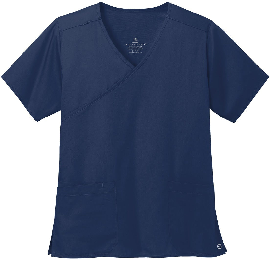 WonderWink Ladies WorkFlex Mock Wrap Top