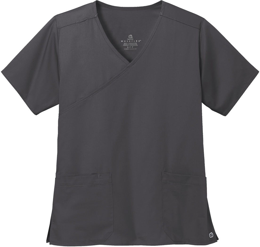 WonderWink Ladies WorkFlex Mock Wrap Top