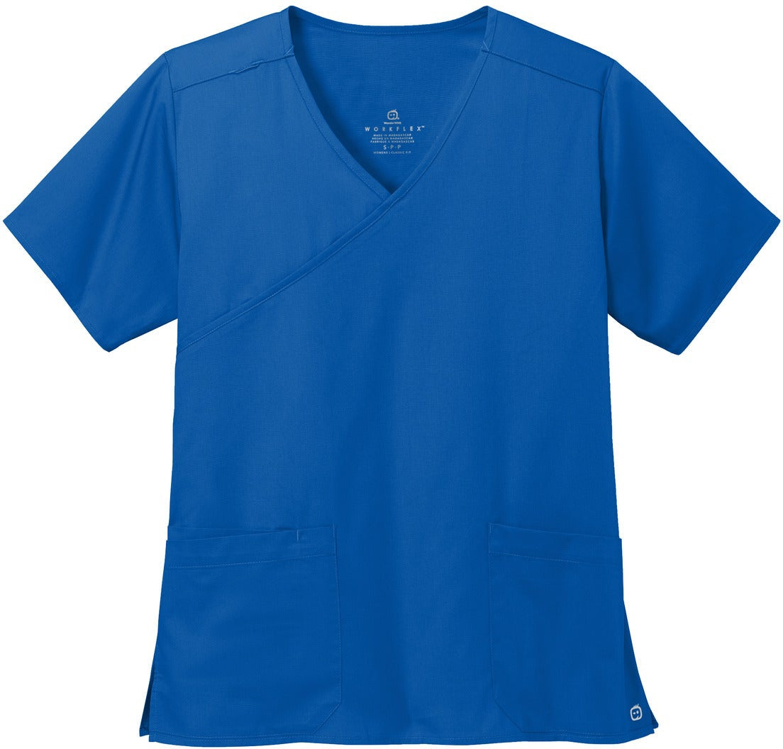 WonderWink Ladies WorkFlex Mock Wrap Top