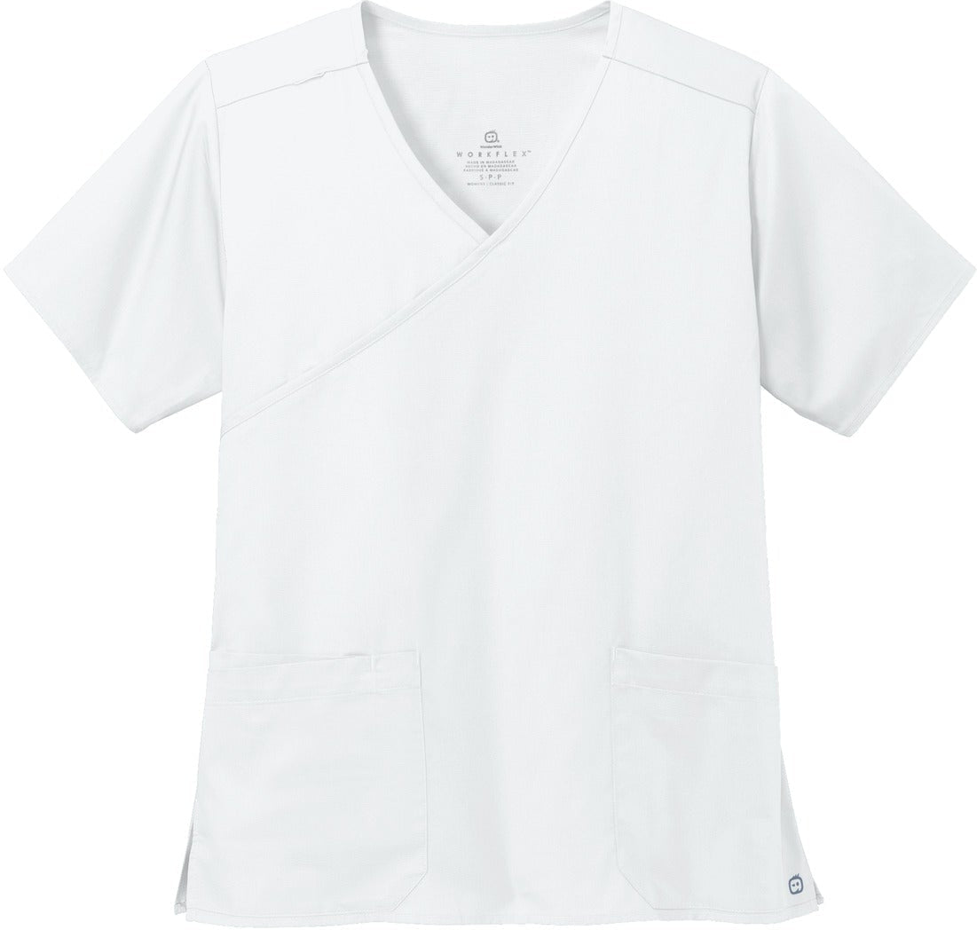 WonderWink Ladies WorkFlex Mock Wrap Top