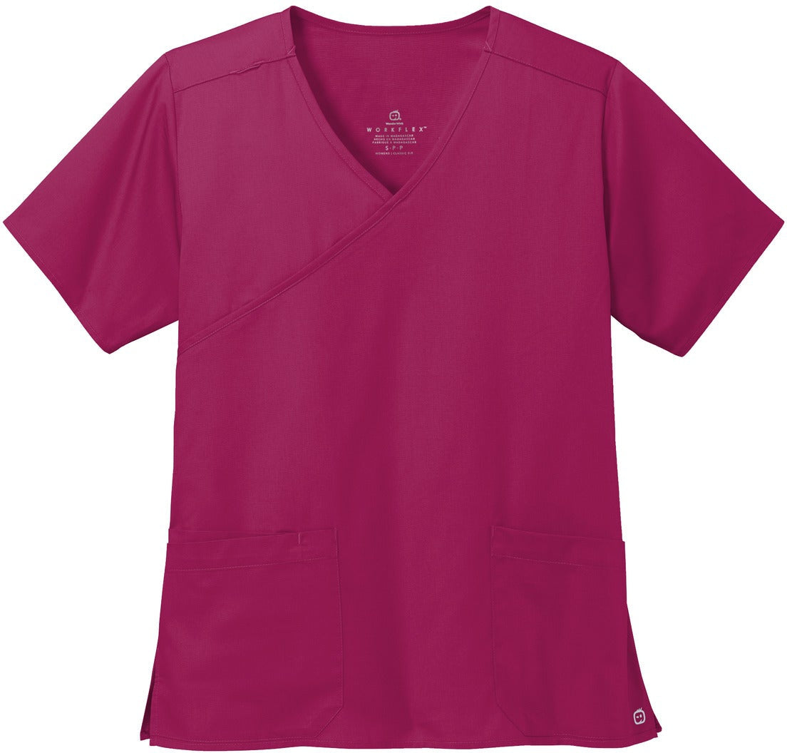 WonderWink Ladies WorkFlex Mock Wrap Top