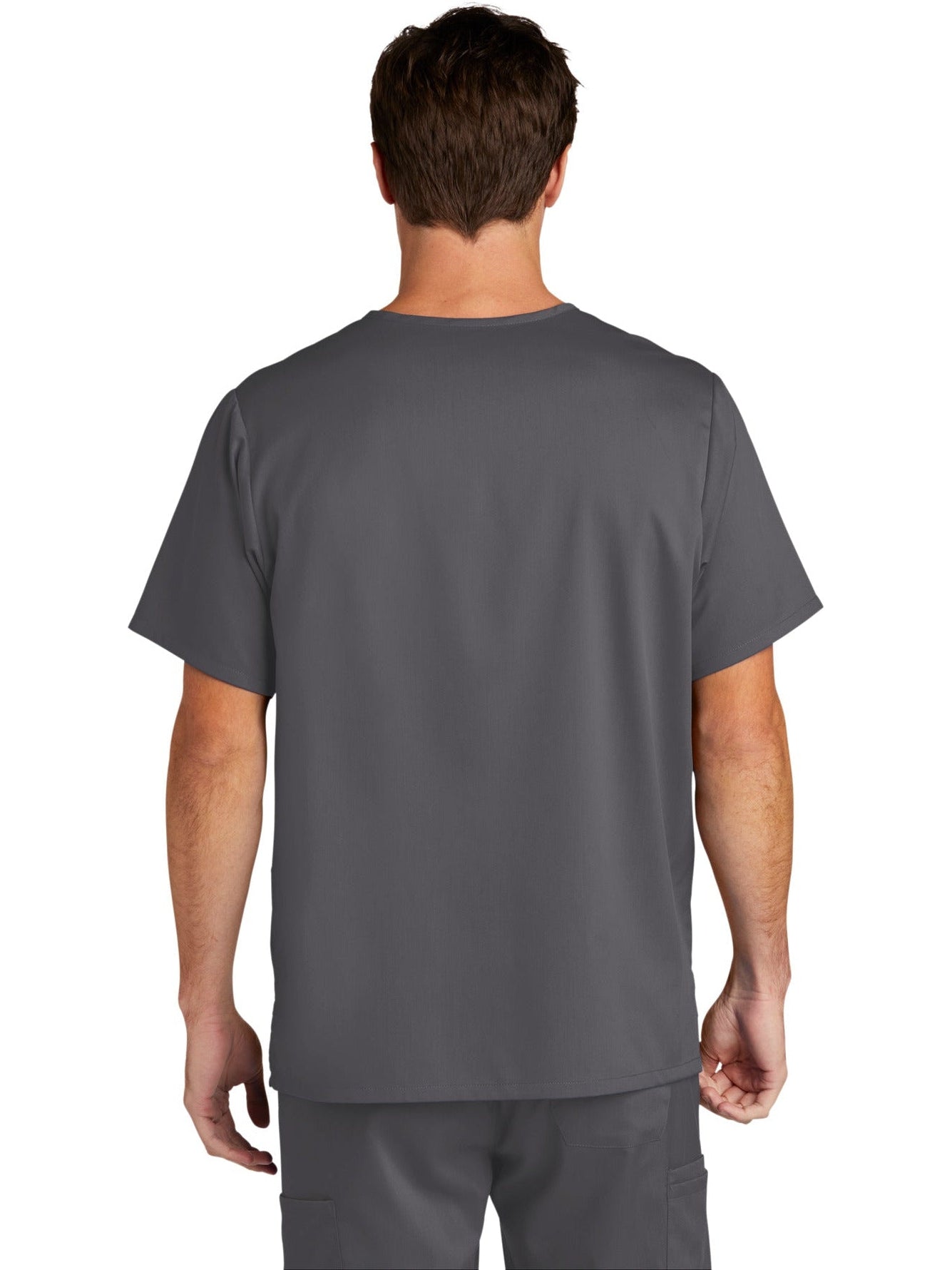 no-logo WonderWink Men's Premiere Flex V-Neck Top-Regular-Wonderwink-Thread Logic