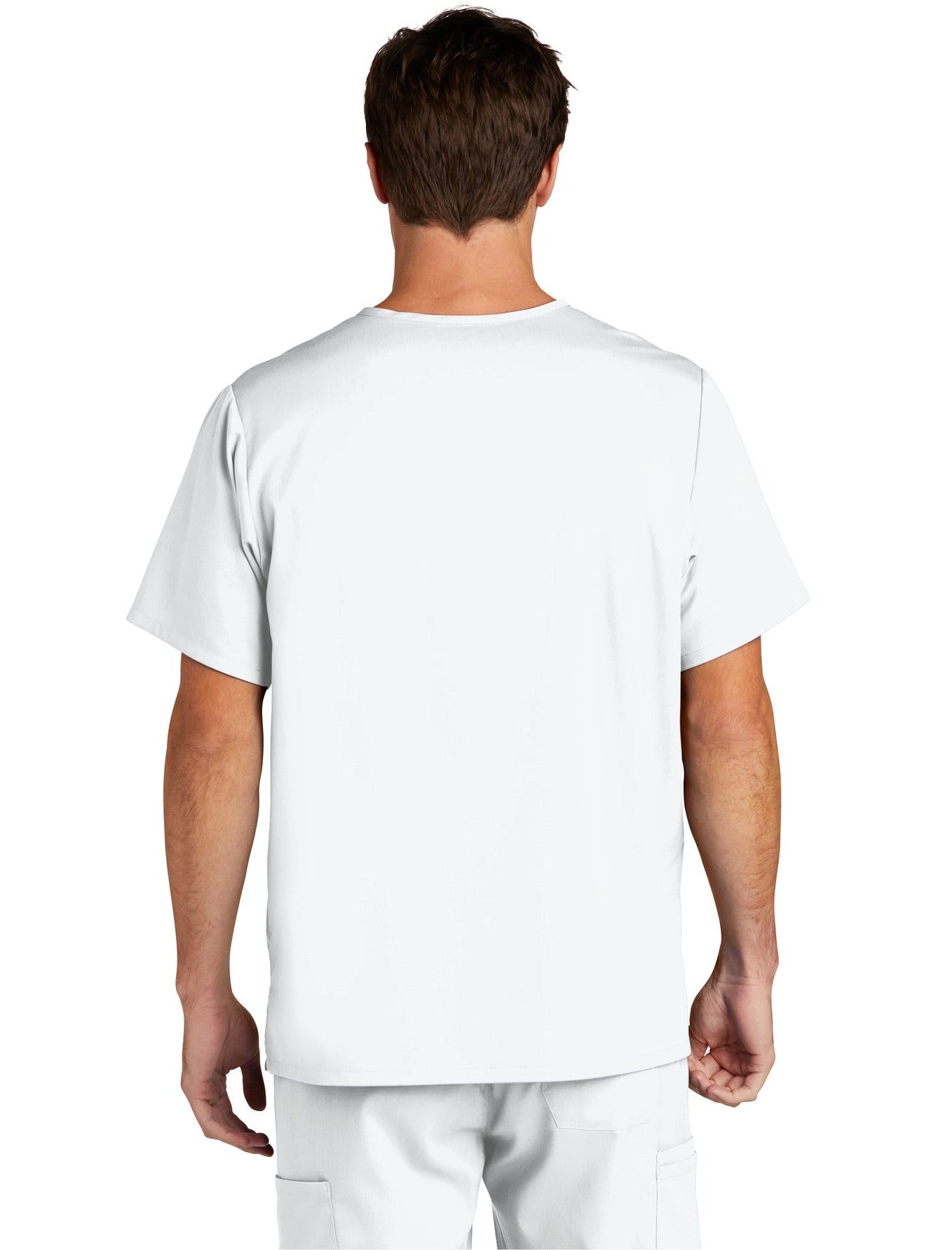 no-logo WonderWink Men's Premiere Flex V-Neck Top-Regular-Wonderwink-Thread Logic