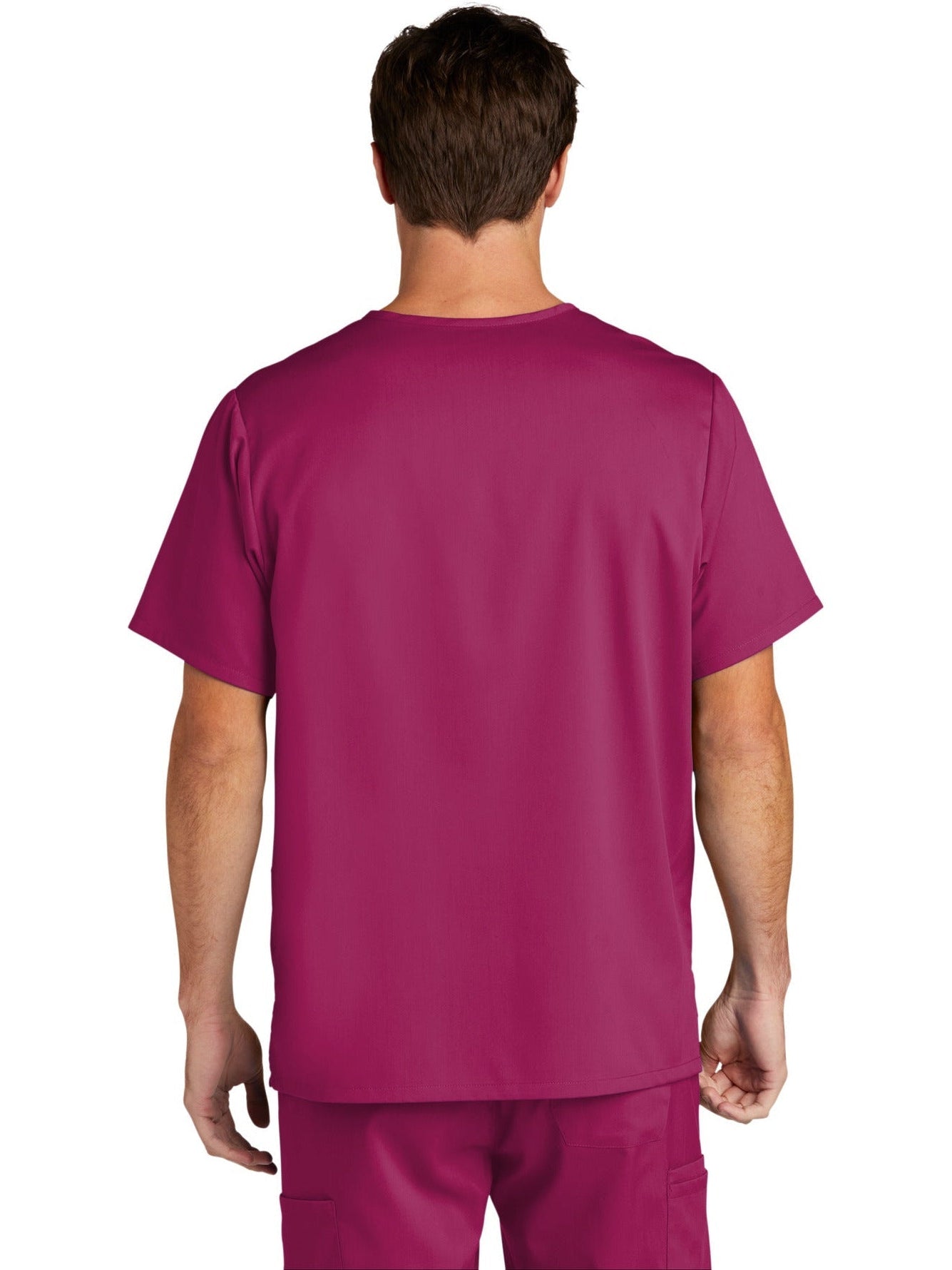 no-logo WonderWink Men's Premiere Flex V-Neck Top-Regular-Wonderwink-Thread Logic