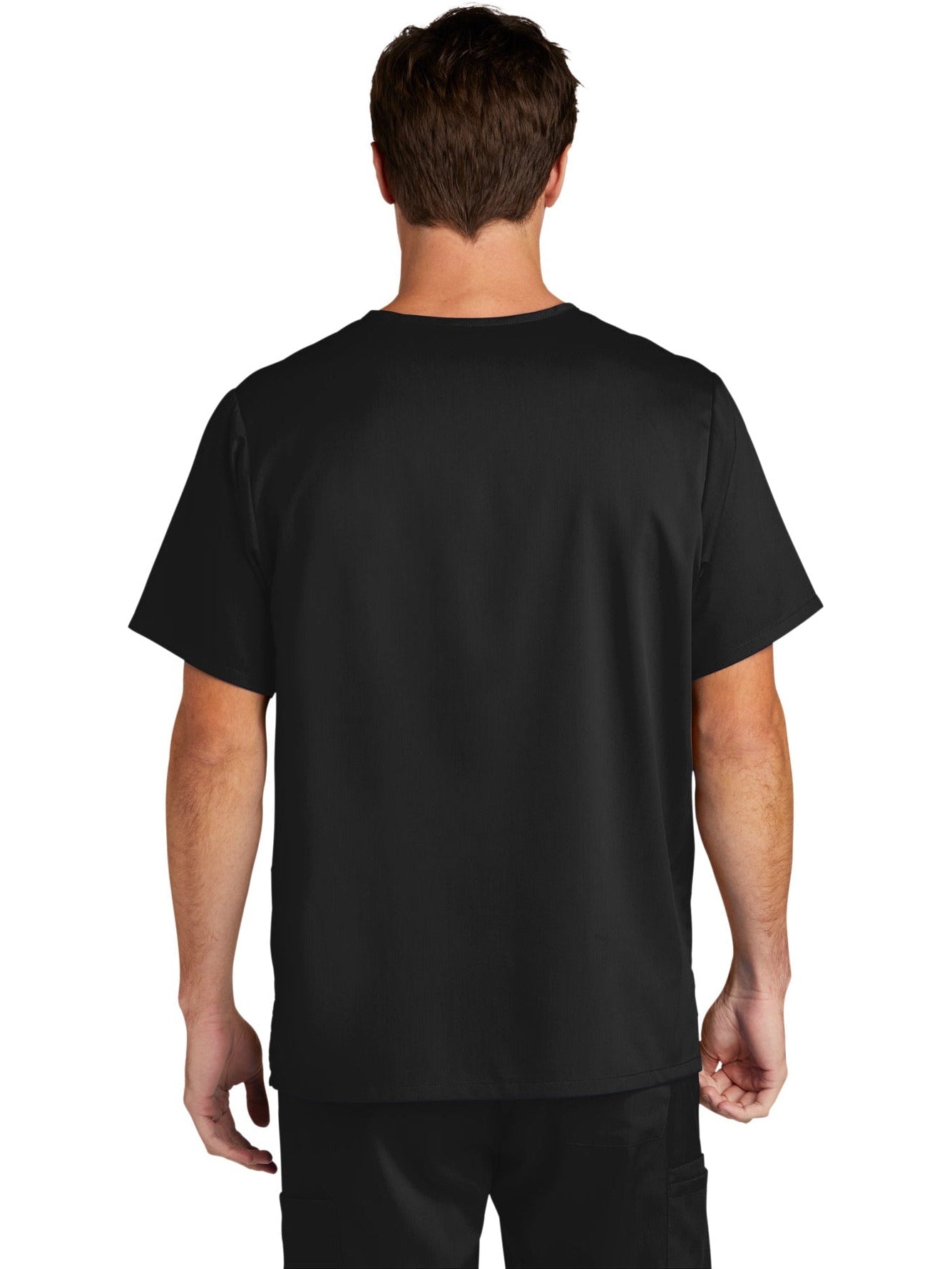 no-logo WonderWink Men's Premiere Flex V-Neck Top-Regular-Wonderwink-Thread Logic