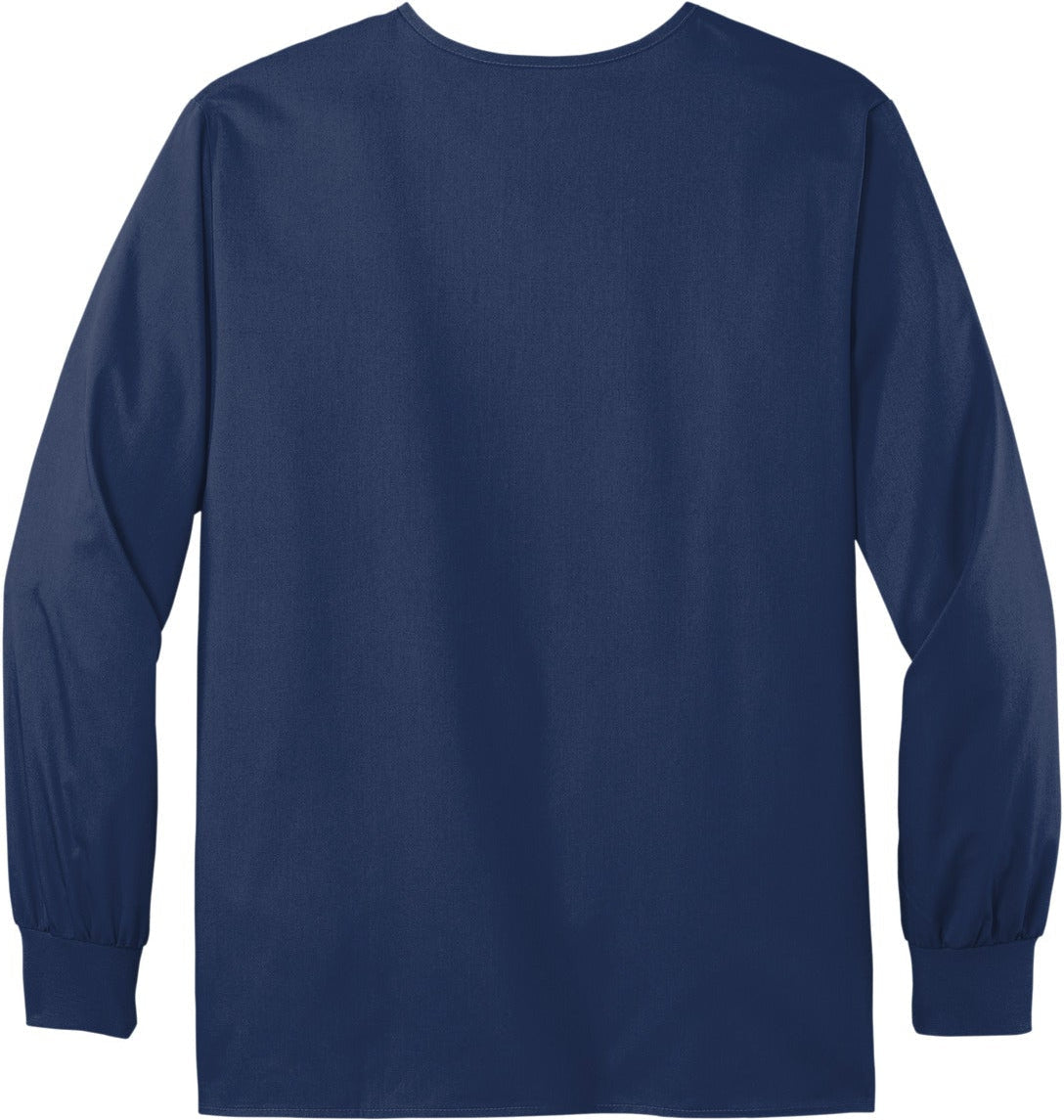 no-logo WonderWink Unisex WorkFlex Snap-Front Scrub Jacket-Regular-Wonderwink-Thread Logic