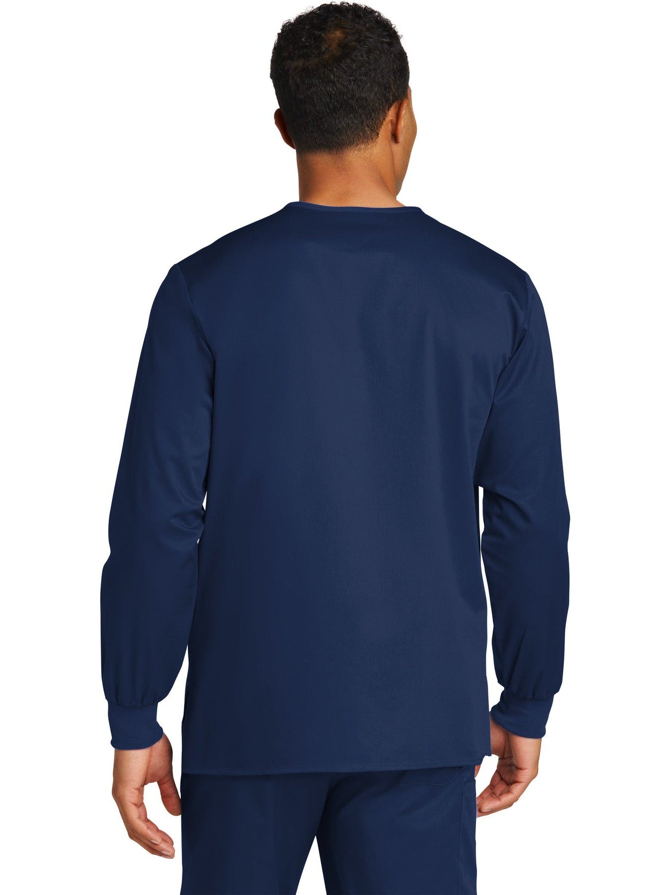 no-logo WonderWink Unisex WorkFlex Snap-Front Scrub Jacket-Regular-Wonderwink-Thread Logic