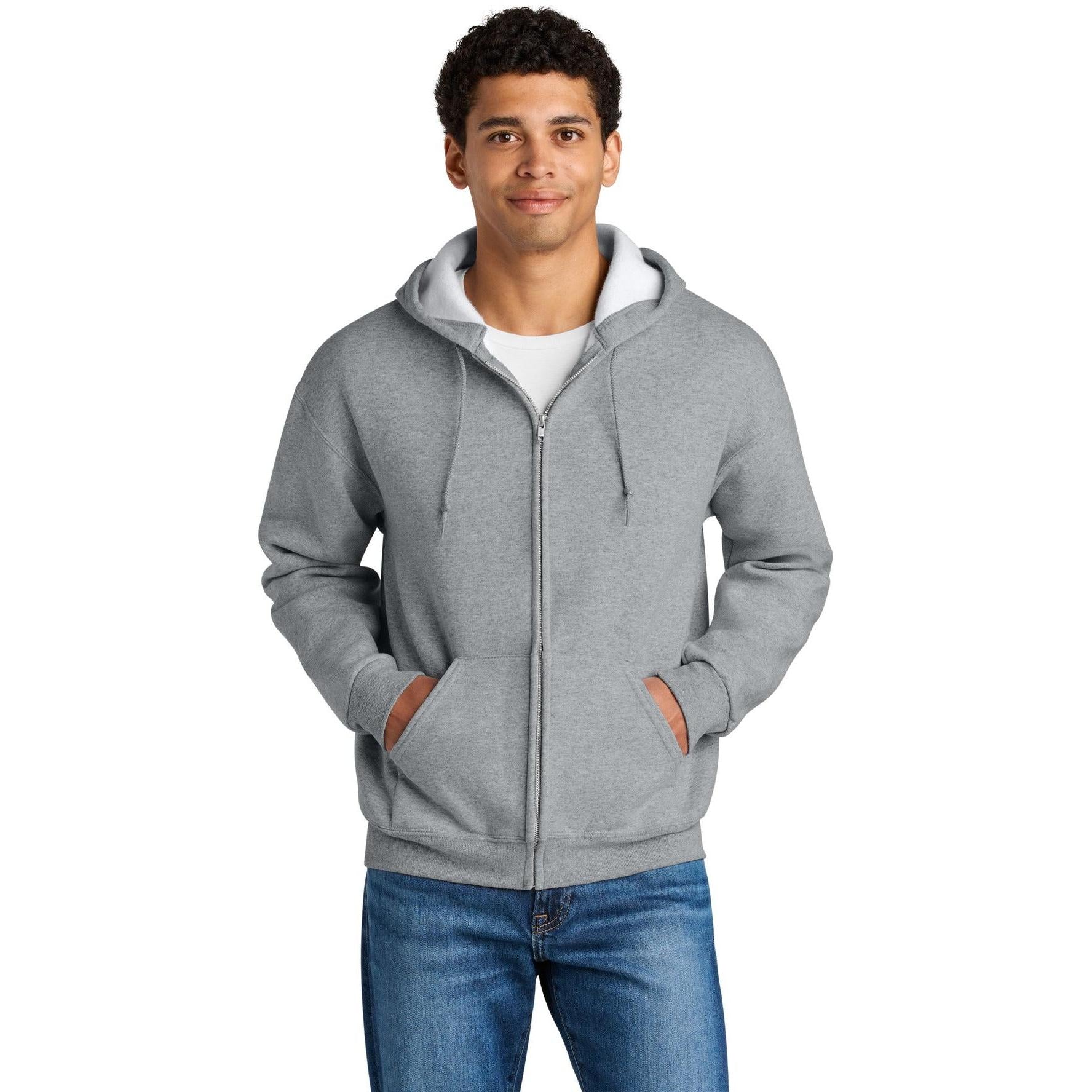 Jerzees Rugged Unisex Full-Zip Hooded Sweatshirt