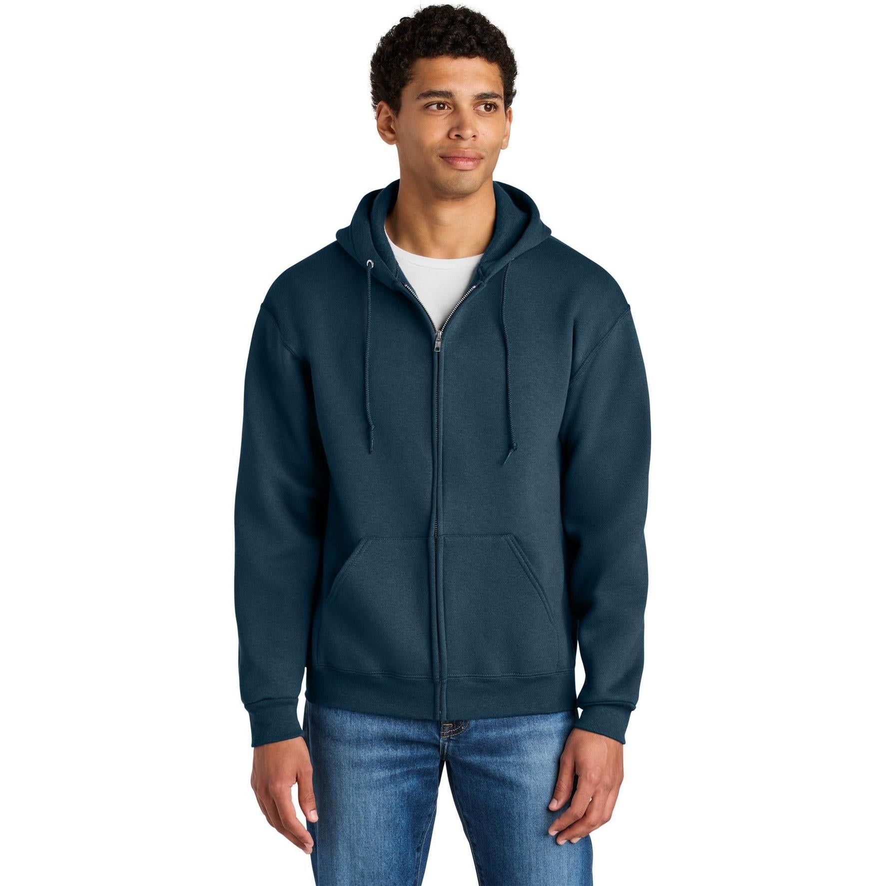 Jerzees Rugged Unisex Full-Zip Hooded Sweatshirt