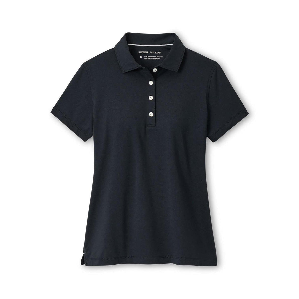 no-logo Peter Millar Ladies Button Polo-Peter Millar-Black-S-*Specialty Item* (may take longer to process and ship separately)-Thread Logic