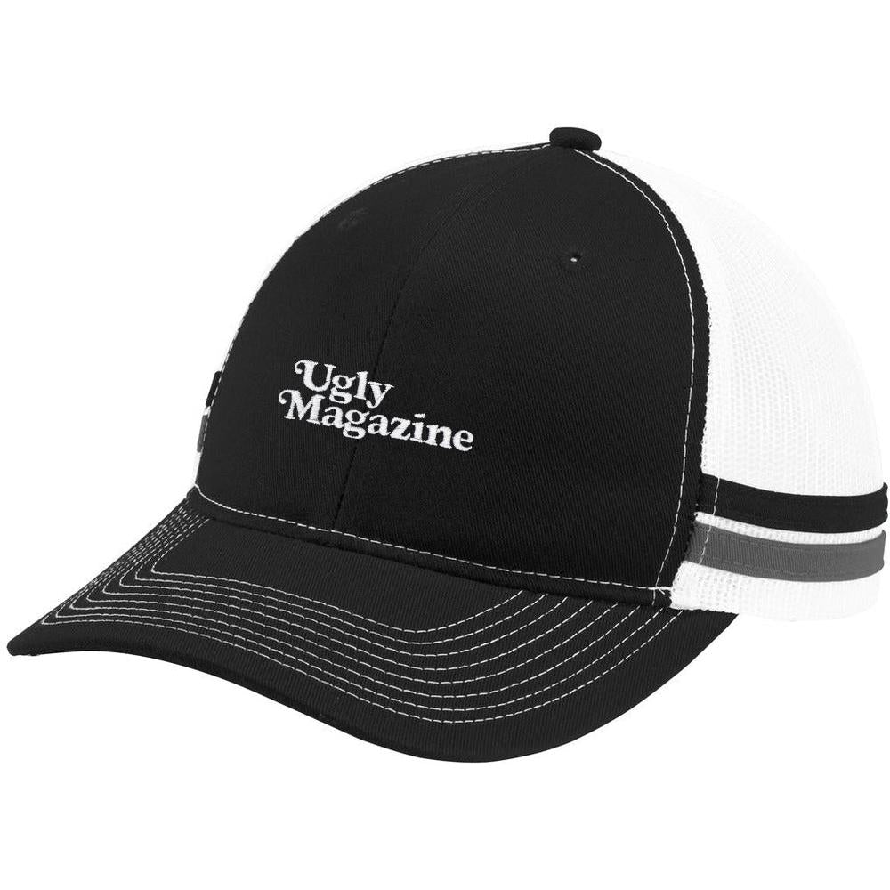 no-logo Port Authority Two-Stripe Snapback Trucker Cap-Headwear-Port Authority-Thread Logic