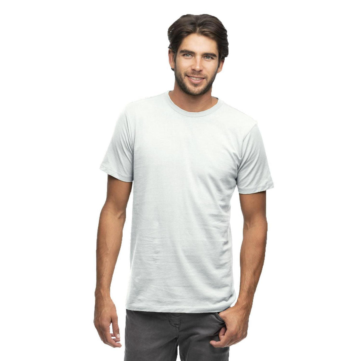 no-logo econscious 4.4 oz. Ringspun Fashion T-Shirt-Men's T Shirts-econscious-White-S-Thread Logic