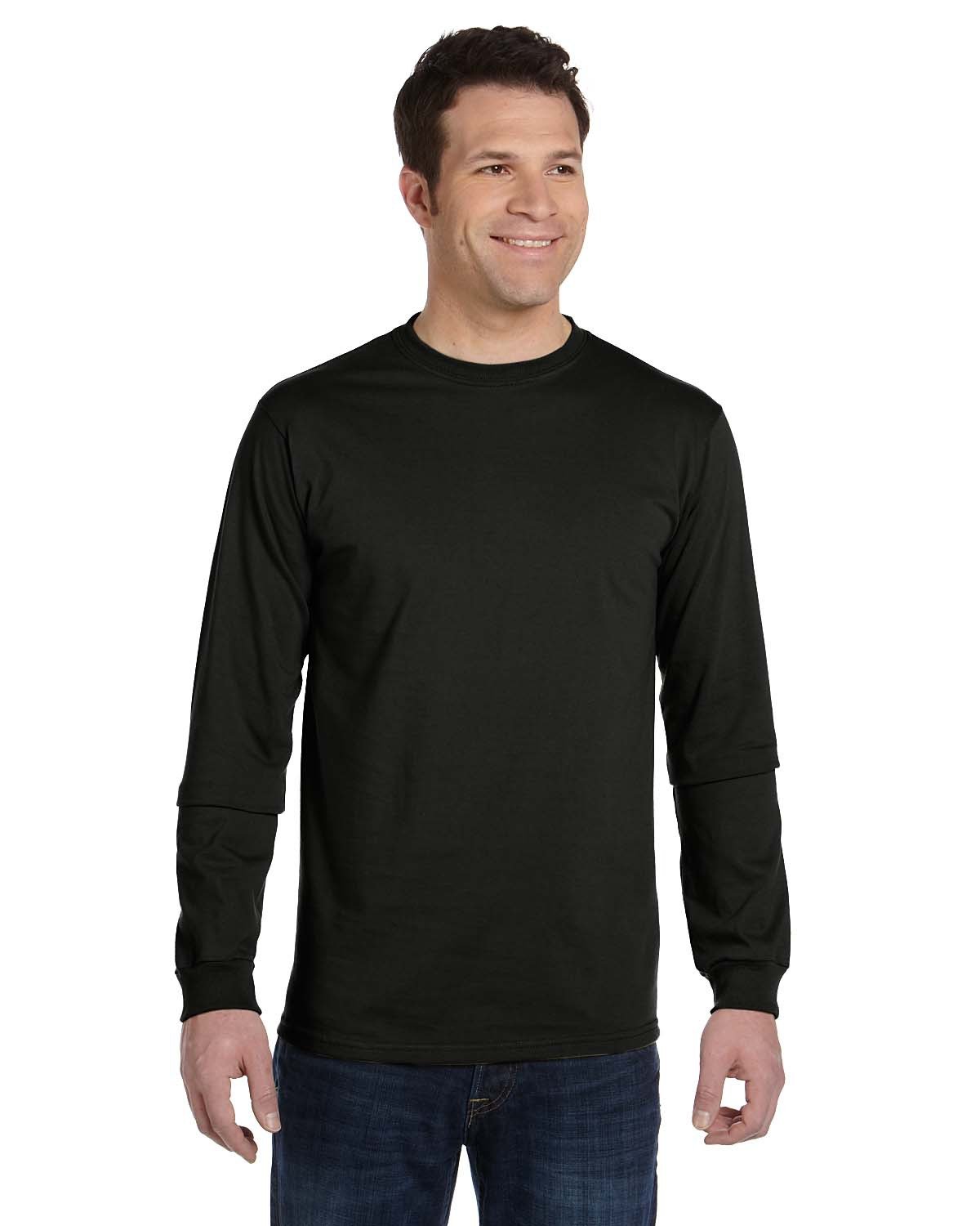 econscious 5.5 oz., 100% Organic Cotton Classic Long-Sleeve T-Shirt-Men's T Shirts-econscious-Black-S-Thread Logic